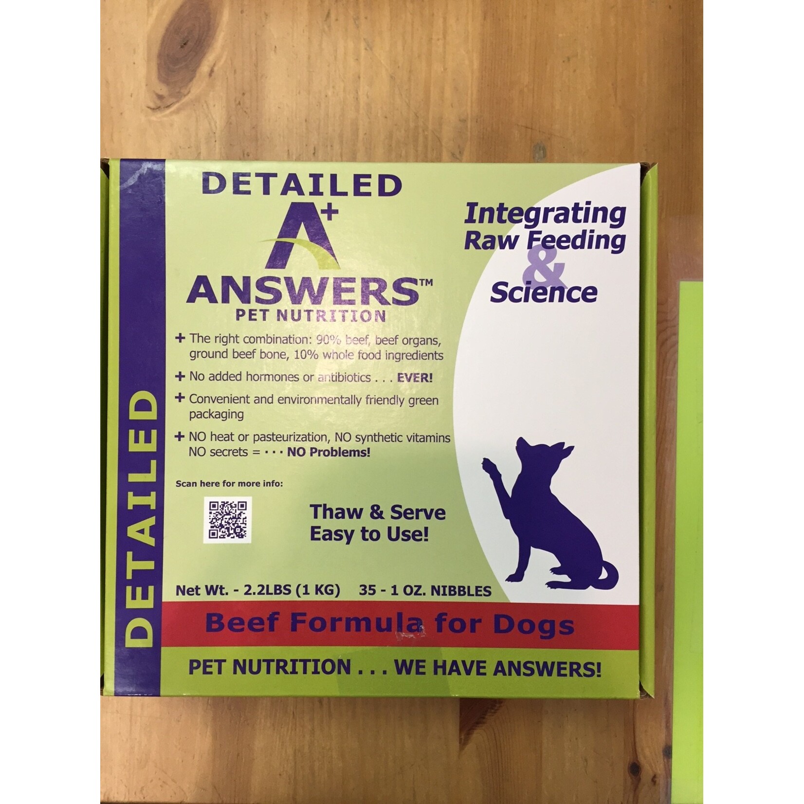 Answers ANSWERS Detailed Beef Dog Food 2.2 lb Nibbles (35 x 1oz)