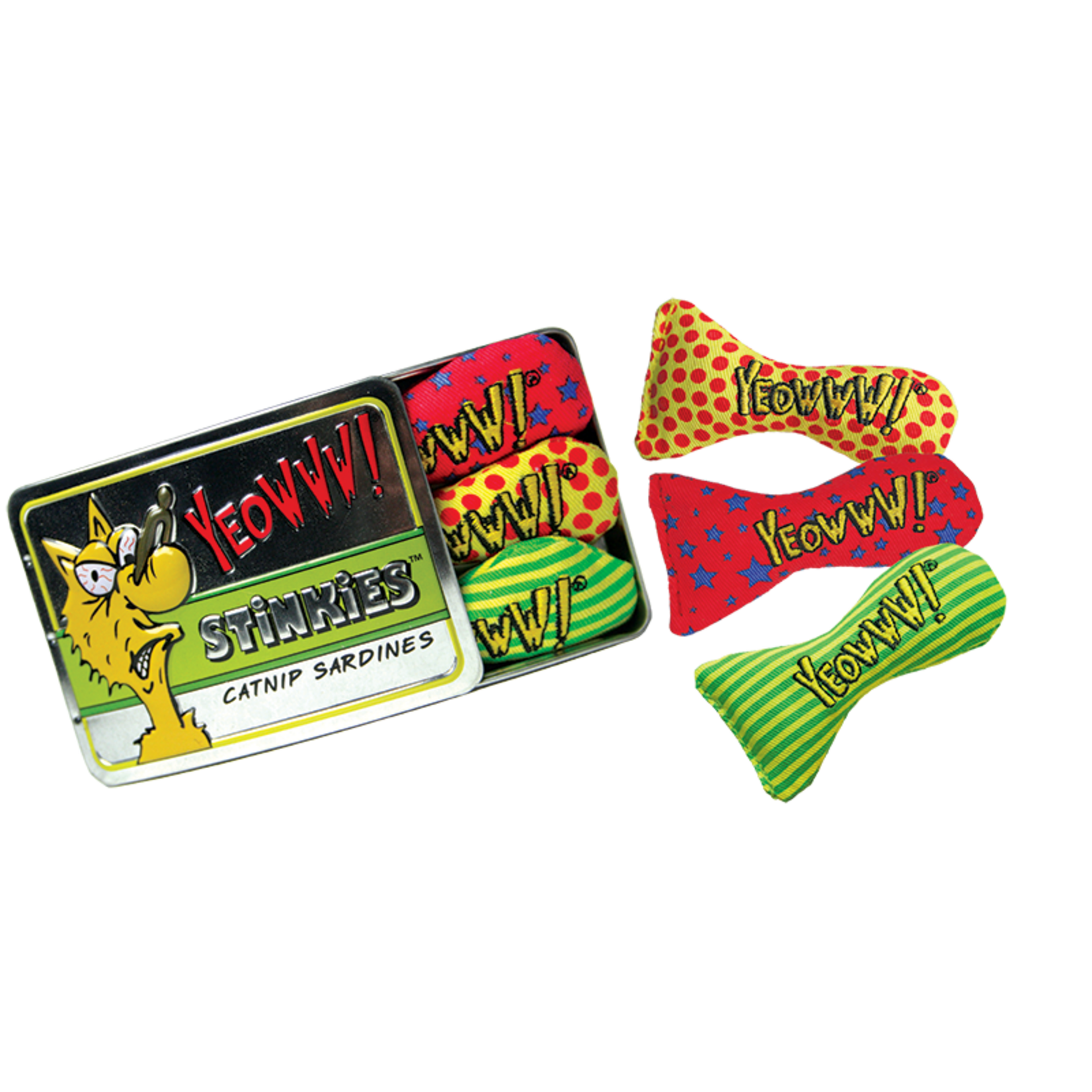 Yeowww YEOWWW Catnip Stinkies Fish Red Stars