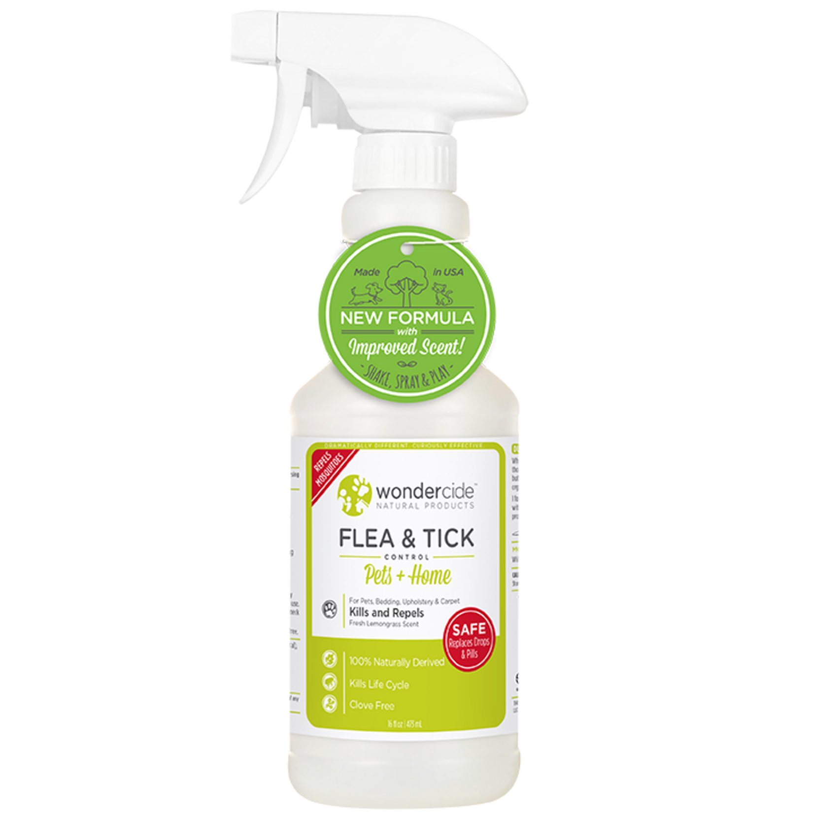 Wondercide Wondercide Natural Flea, Tick & Mosquito Spray for Dogs & Cats Lemongrass 16 oz
