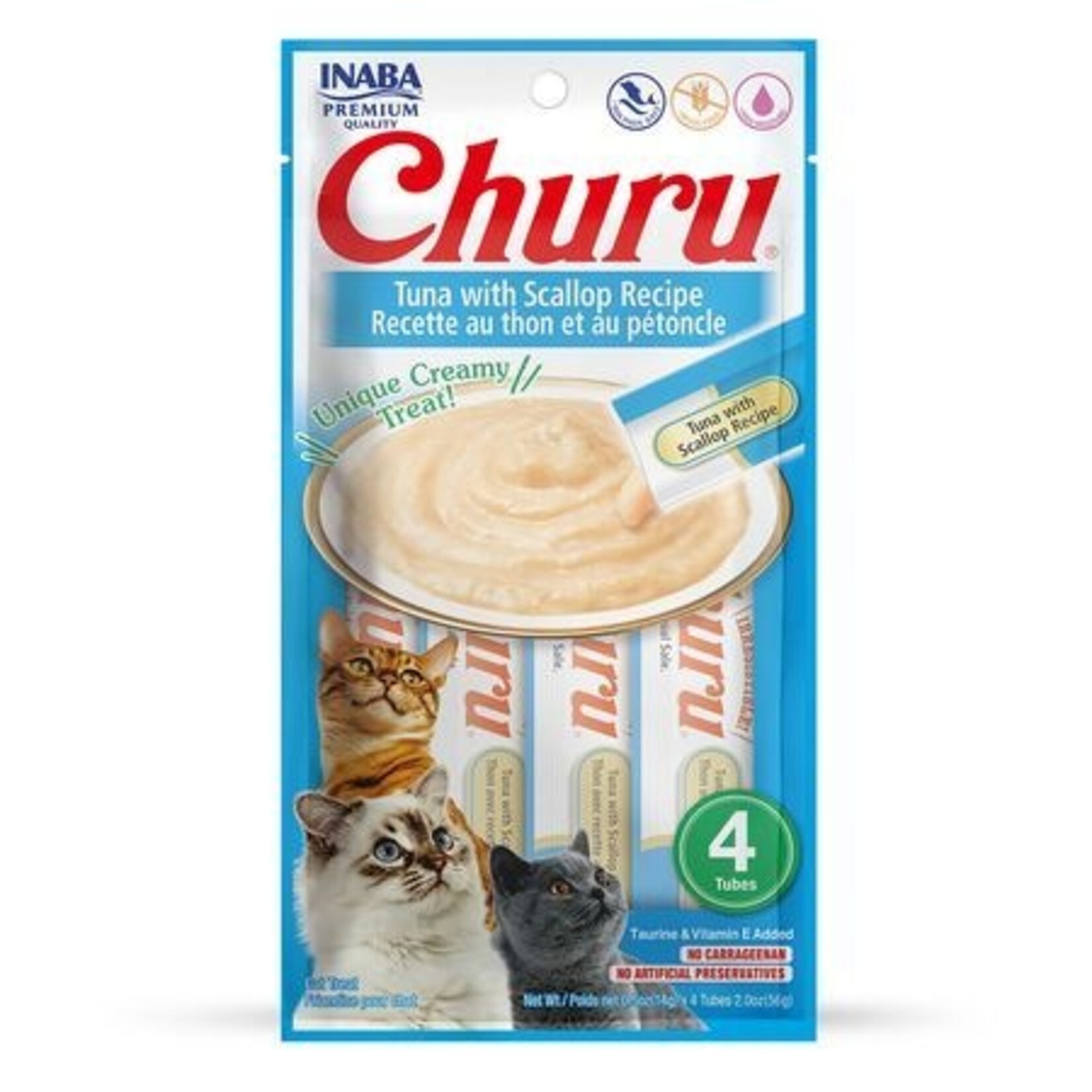 Inaba Ciao Churu Tuna & Scallop Cat Puree Treats 2oz