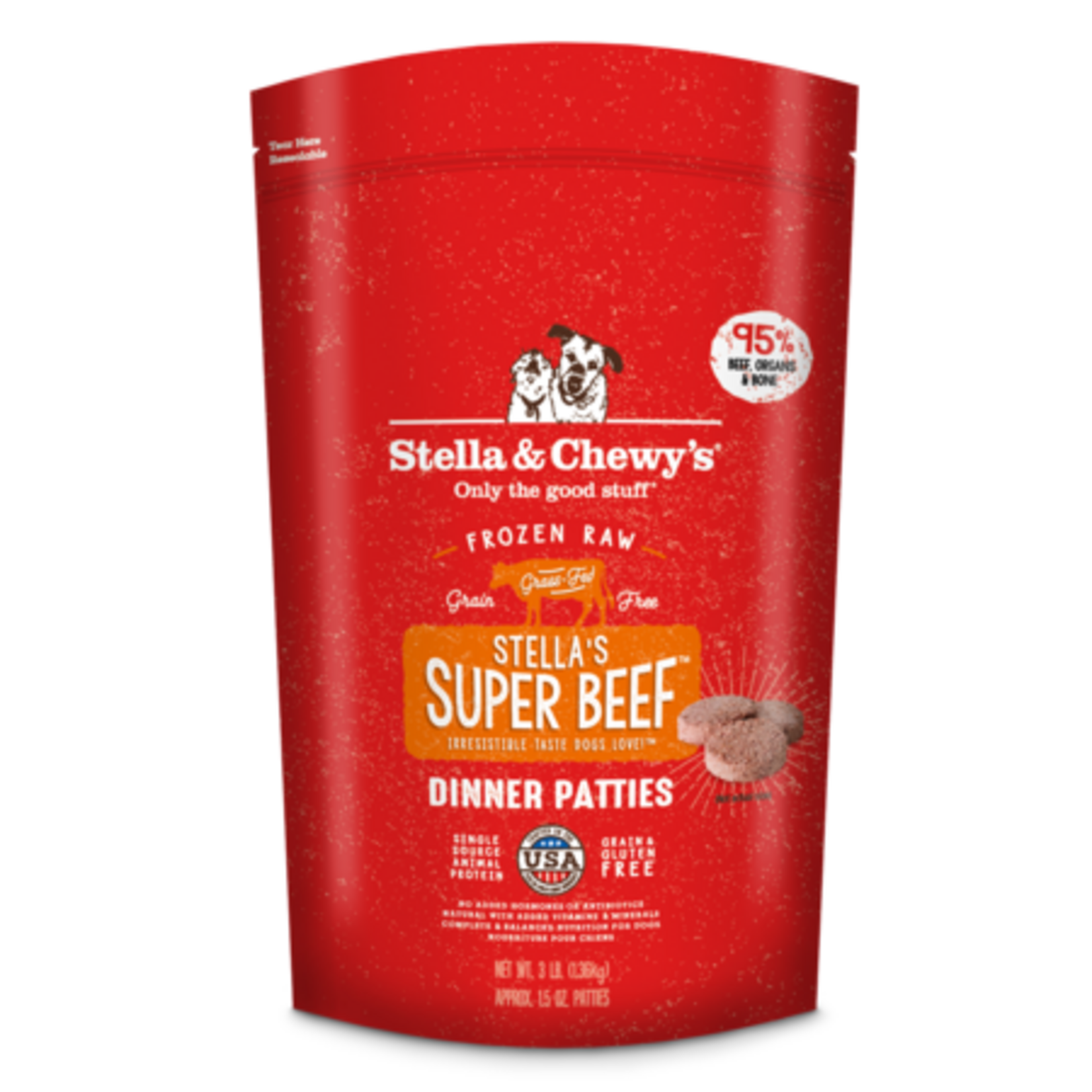 Stella & Chewys Stella & Chewy's Frozen Raw Stella's Super Beef Dinner Patties 3#