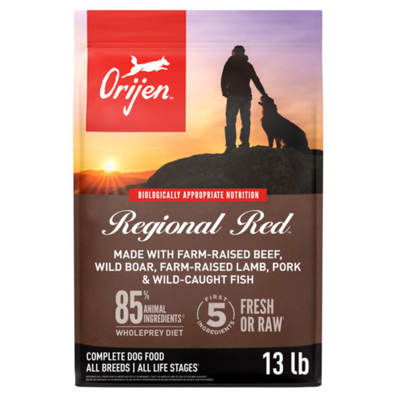 Orijen ORIJEN Regional Red Grain-Free Poultry Free High-Protein Dry Dog Food, 13#