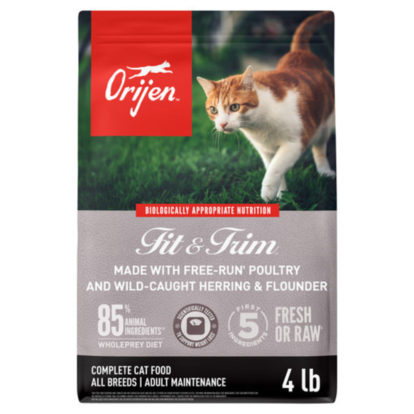 Orijen ORIJEN Fit & Trim Grain-Free High-Protein Premium Dry Cat Food, 4#