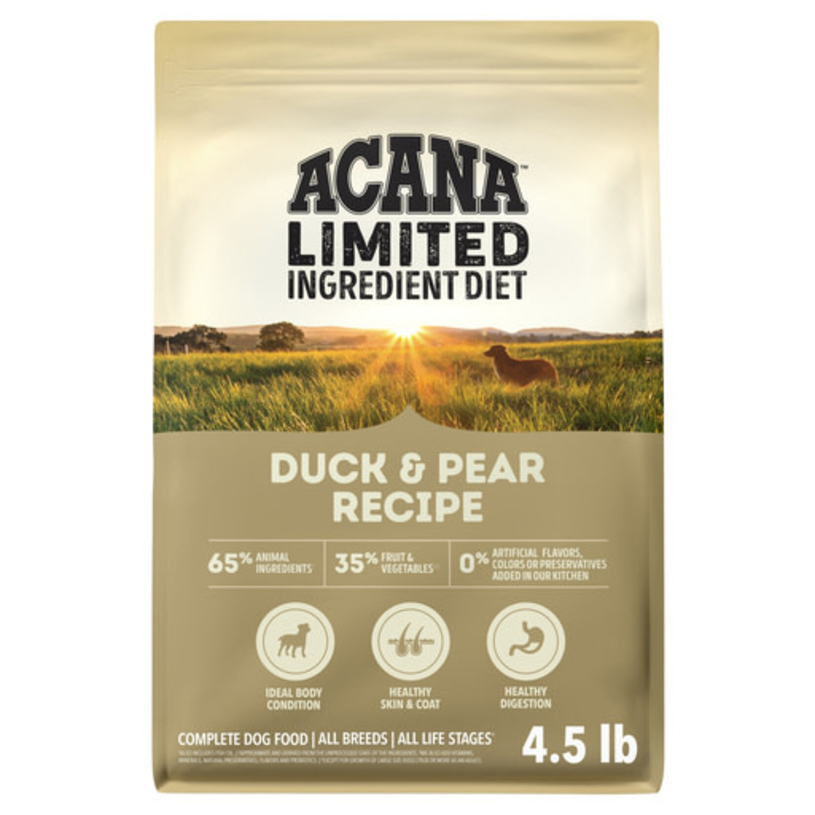Acana ACANA Singles Limited Ingredient Duck & Pear Grain-Free High-Protein Dry Dog Food, 4.5#