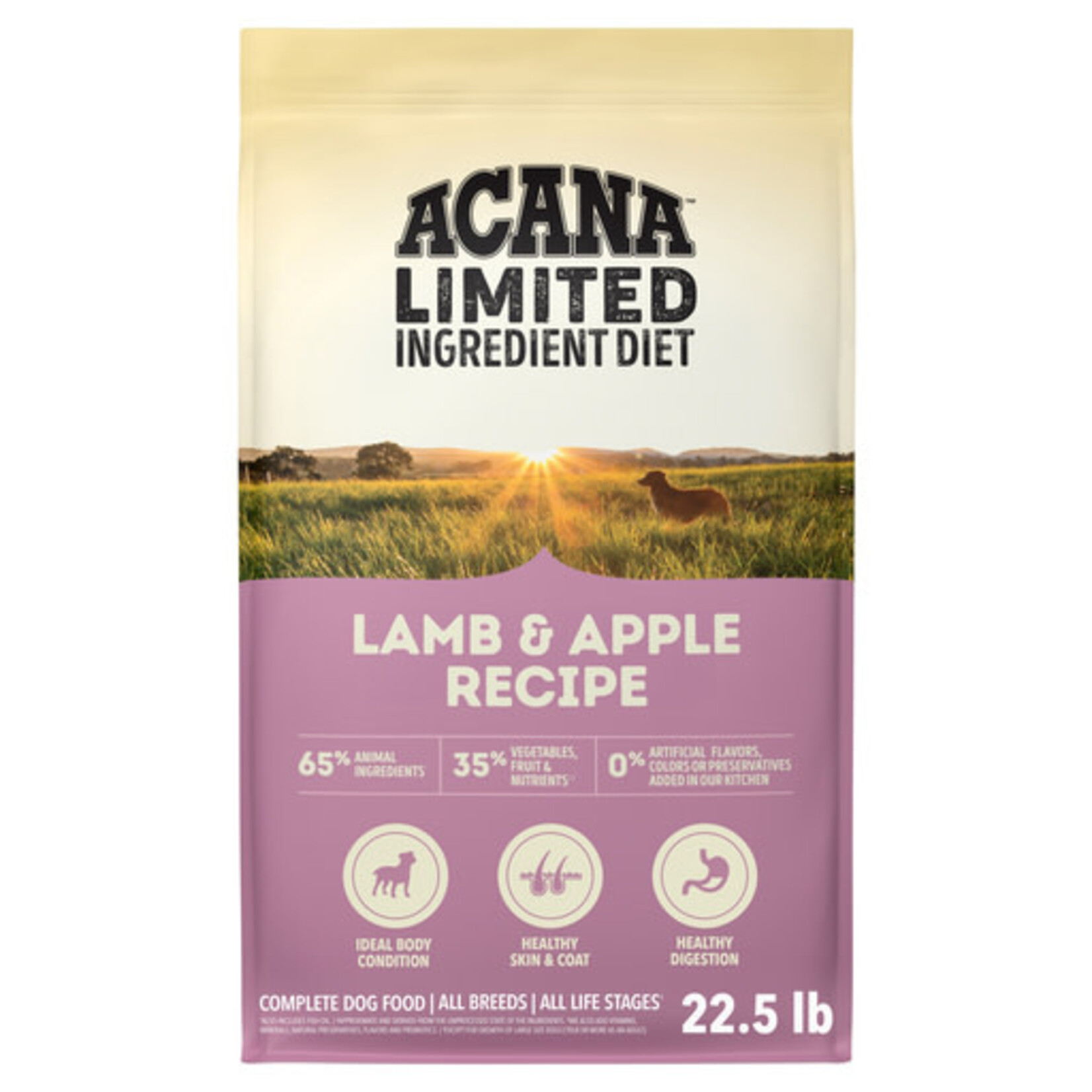 Acana ACANA Singles Limited Ingredient Lamb & Apple Grain-Free High-Protein Dry Dog Food, 22.5#