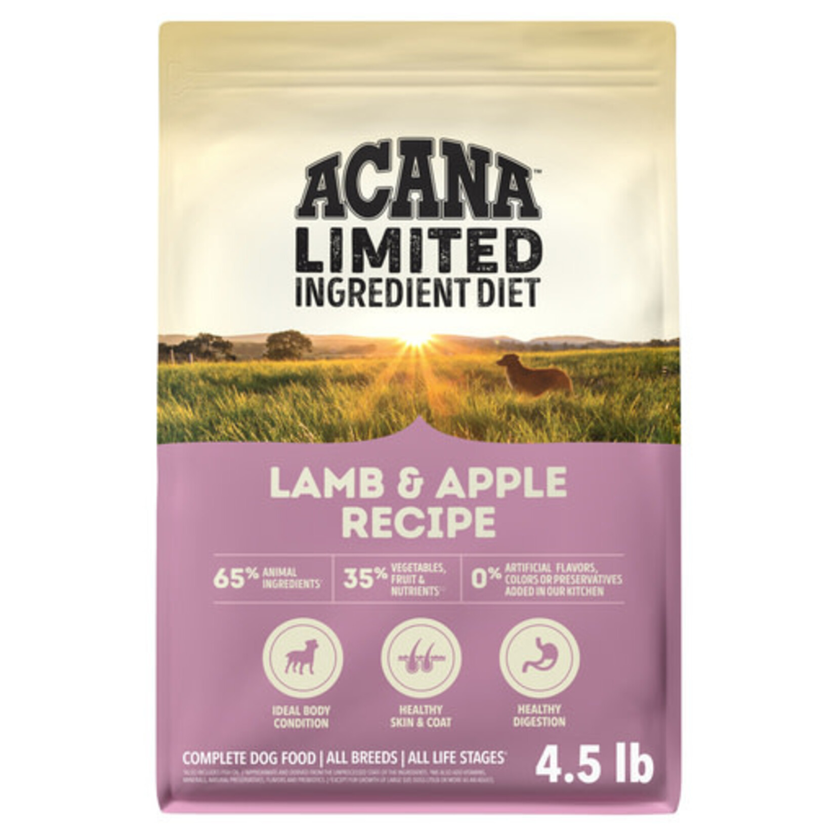 Acana ACANA Singles Limited Ingredient Lamb & Apple Grain-Free High-Protein Dry Dog Food, 4.5#