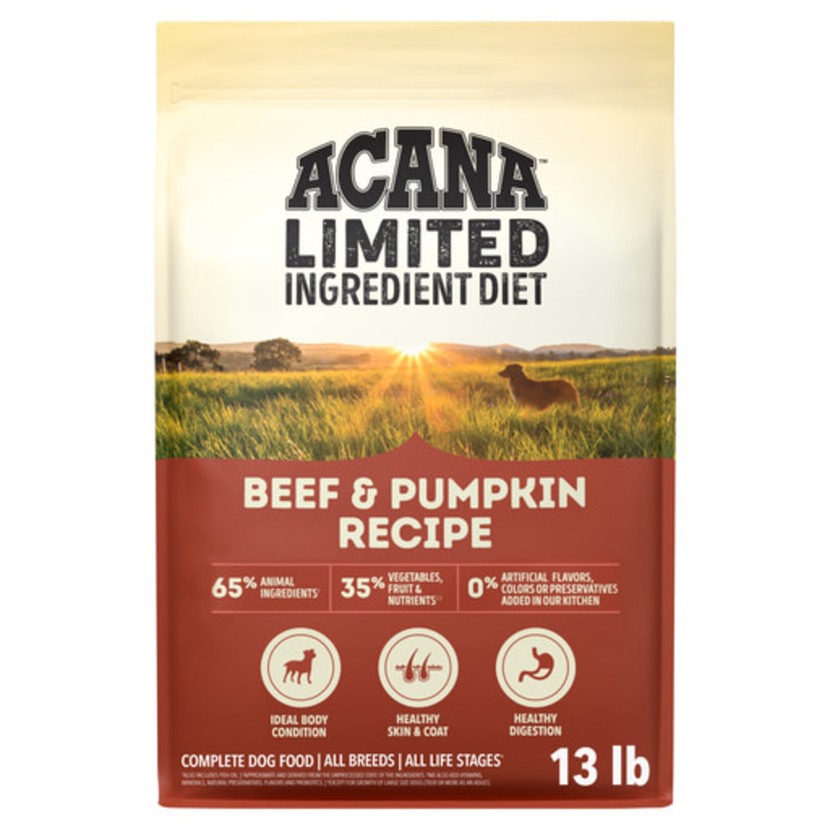 Acana ACANA Singles Limited Ingredient Beef & Pumpkin Grain-Free High-Protein Dry Dog Food 13#