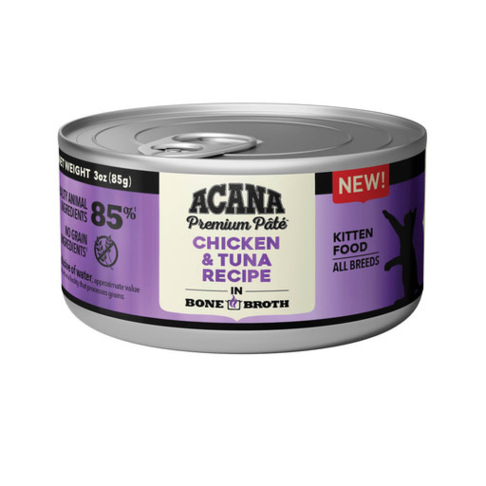 Acana ACANA Premium Pate Chicken & Tuna Recipe in Bone Broth Kitten Wet Cat Food 3oz