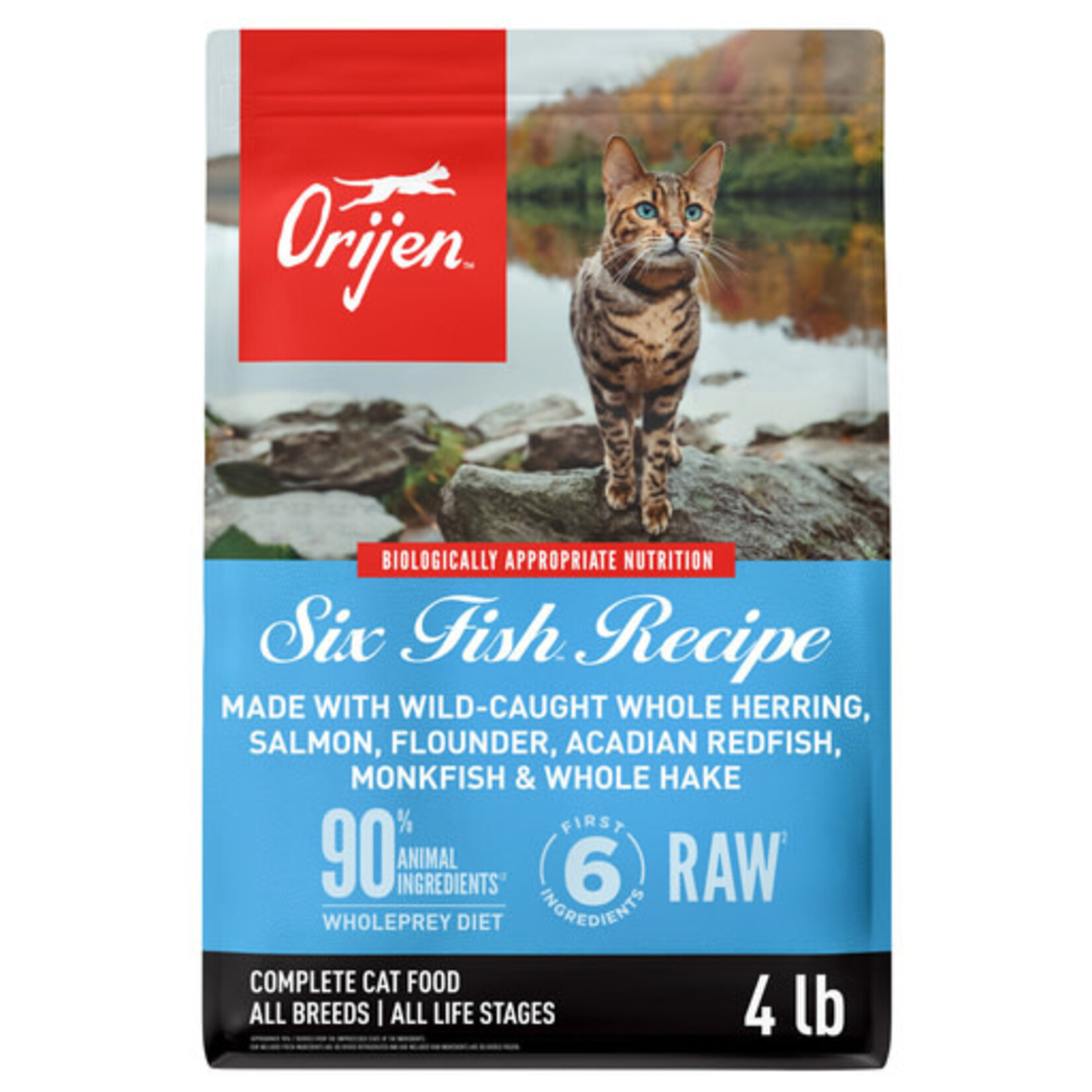 Orijen ORIJEN Six Fish Grain-Free High-Protein Premium Dry Cat Food 4#
