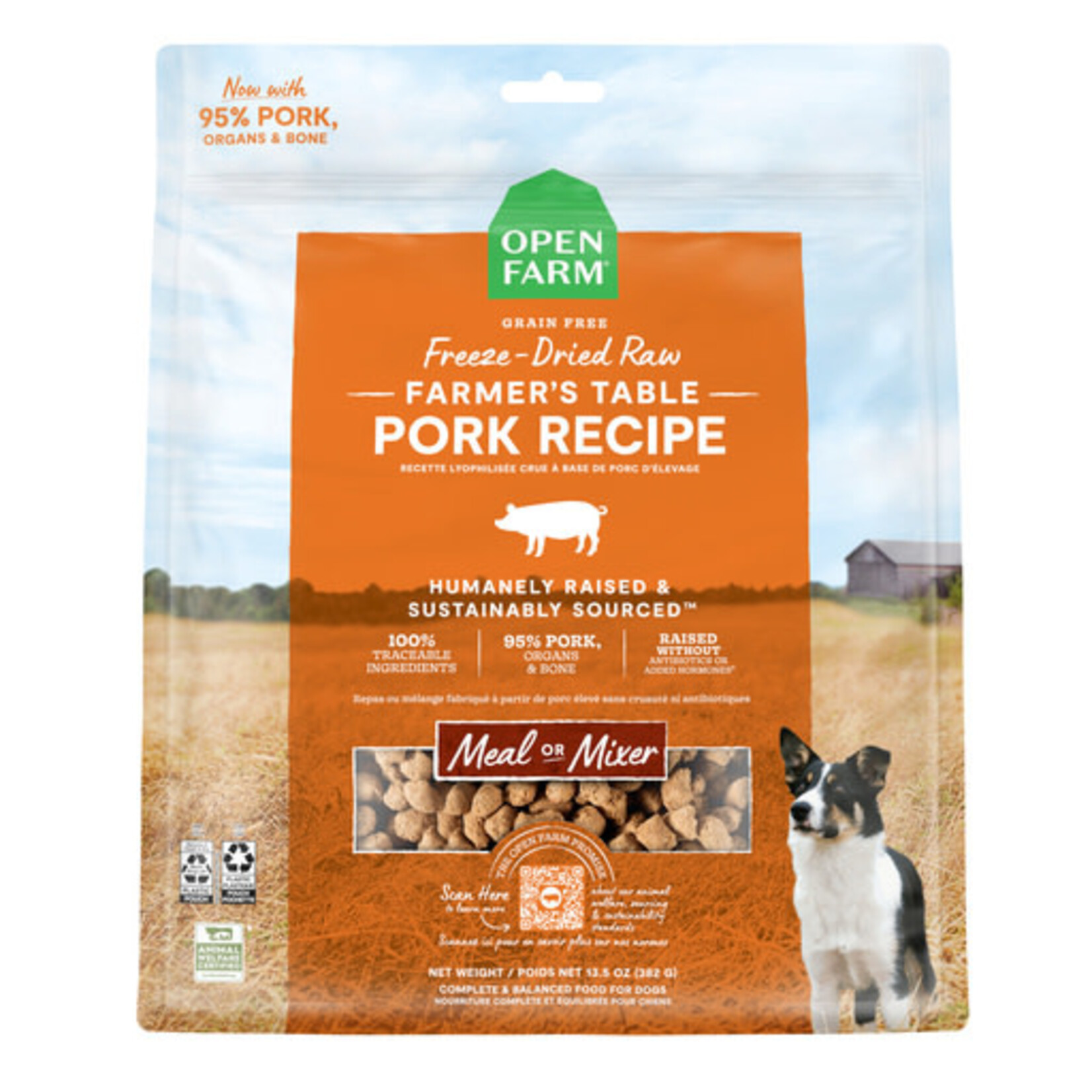 Open Farm Open Farm Dog Freeze Dried Raw Farmer's Table Pork Recipe 13.5 oz
