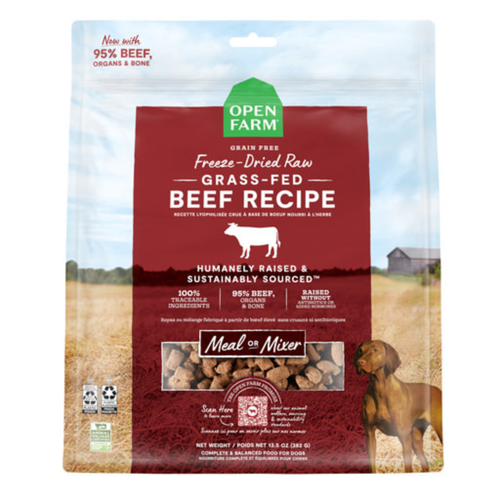 Open Farm Open Farm Dog Freeze Dried Raw Grass-Fed Beef Recipe 13.5 oz