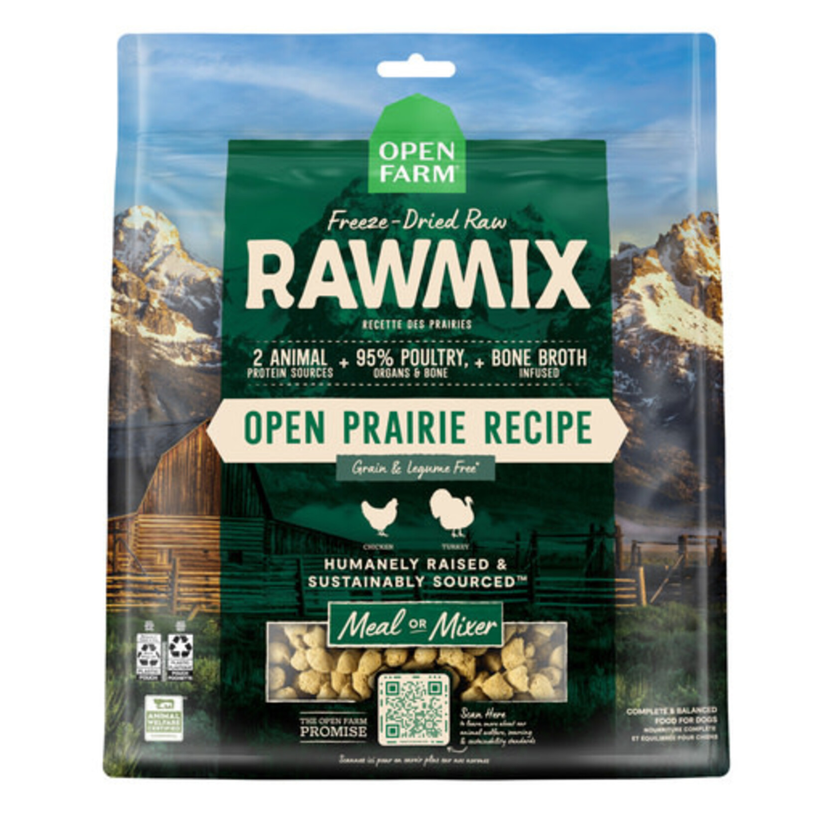 Open Farm Open Farm Dog Freeze Dried Rawmix Open Prairie Recipe 13.5 oz