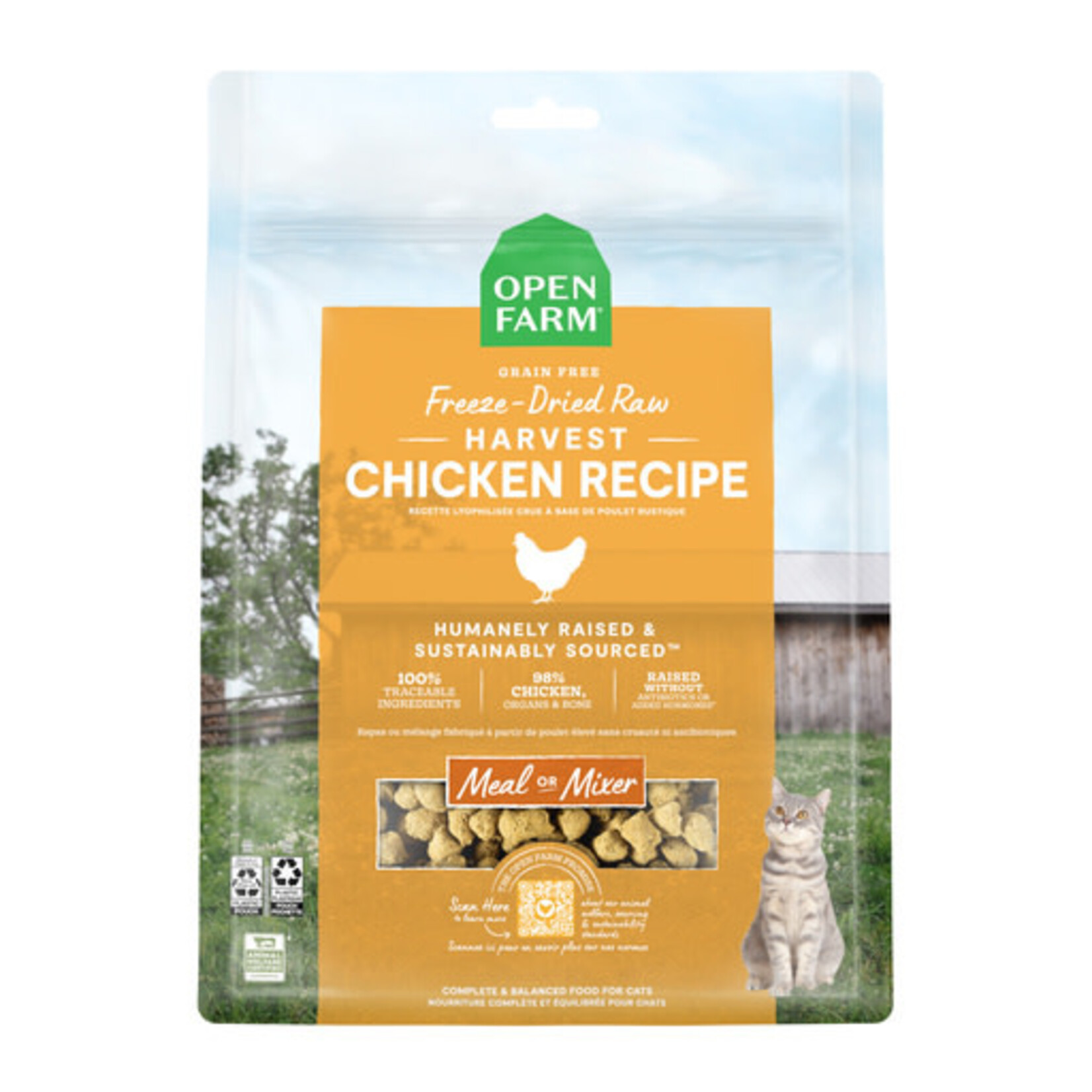 Open Farm Open Farm Freeze Dried Raw Harvest Chicken Recipe Cat Food 3.5 oz