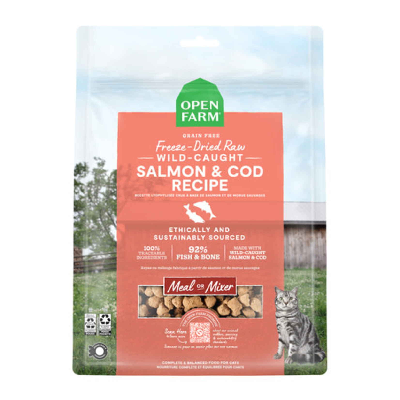 Open Farm Open Farm Cat Freeze Dried Raw Wild-Caught Salmon & Cod Recipe 3.5 oz