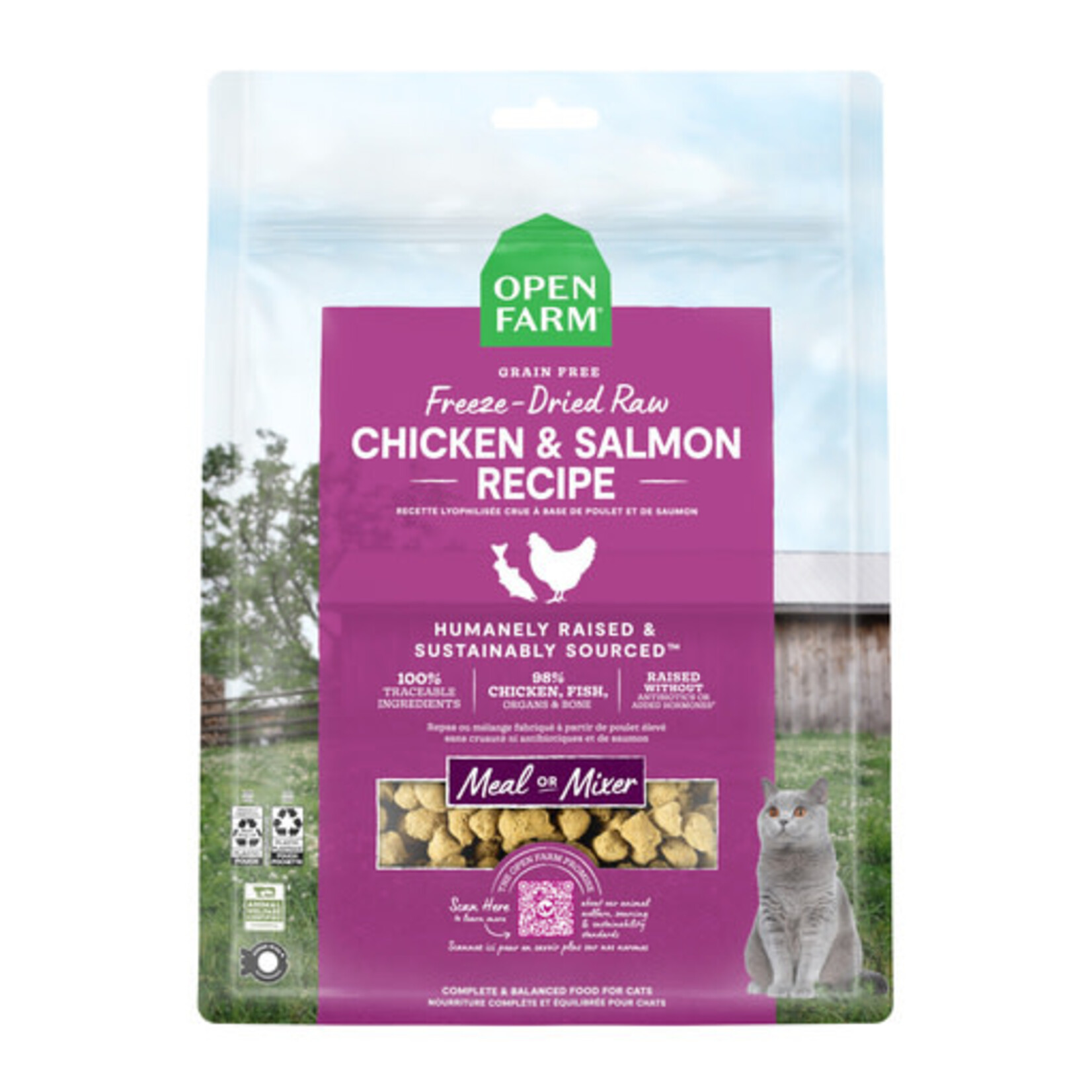 Open Farm Open Farm Cat Freeze Dried Raw Chicken & Salmon Recipe 3.5 oz