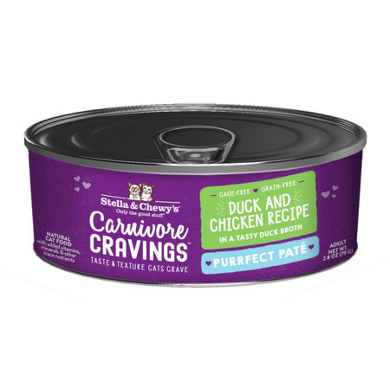 Stella & Chewys Stella & Chewy's Carnivore Cravings Purrfect Pate Duck & Chicken Wet Cat Food, 2.8 oz
