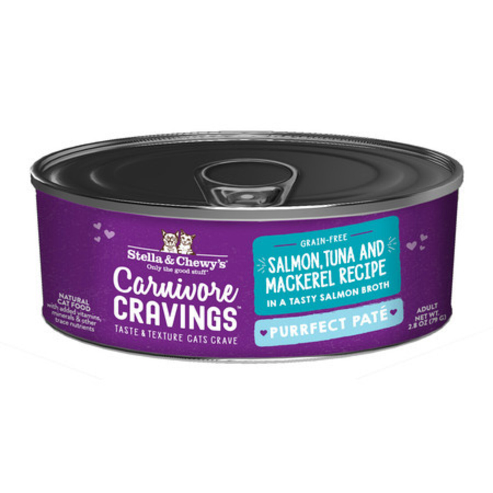 Stella & Chewys Stella & Chewy's Carnivore Cravings Salmon Tuna & Mackerel Pate Cat Can 2.8oz