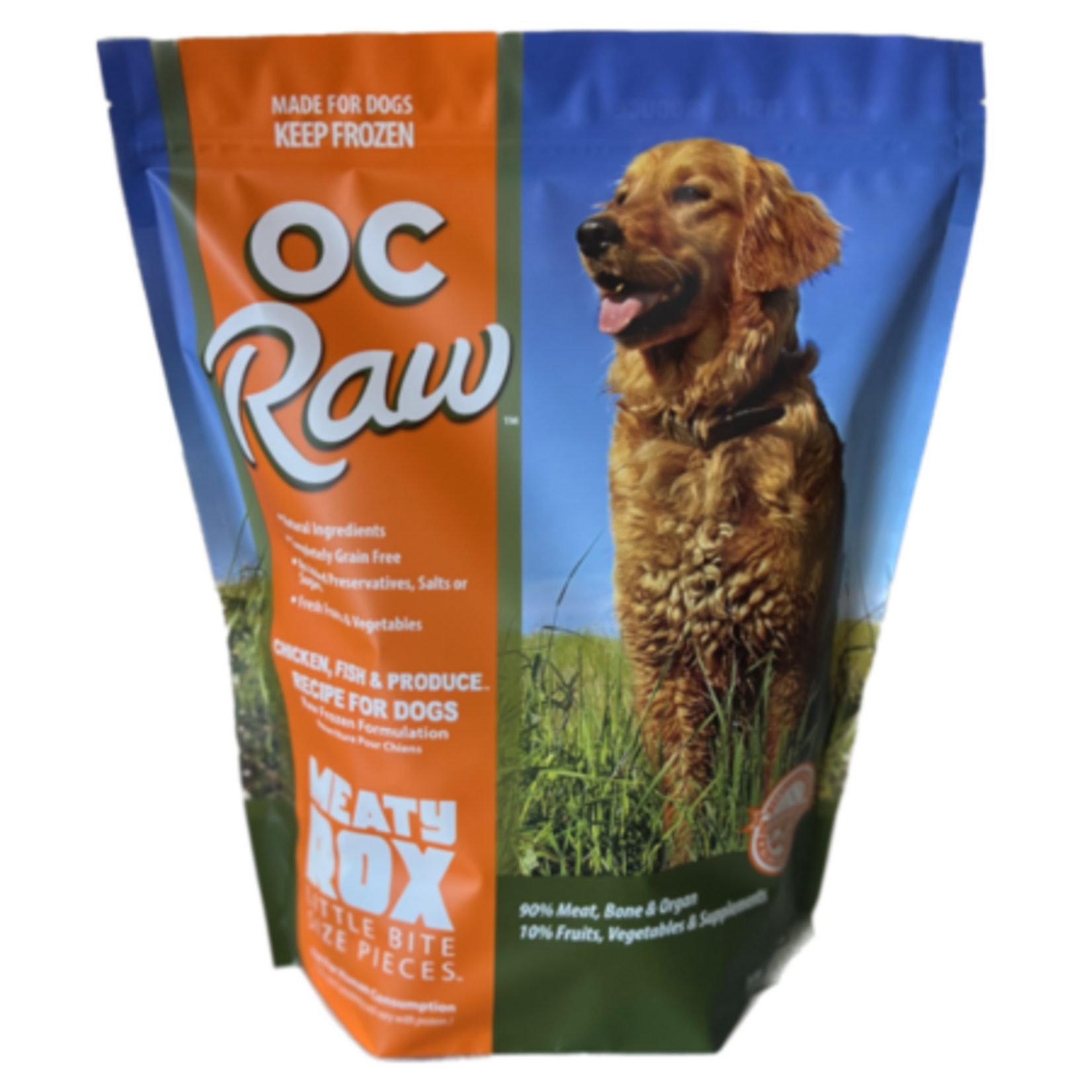 OC Raw OC Raw Frozen Chicken, Fish,  & Produce Meaty Rox 3#
