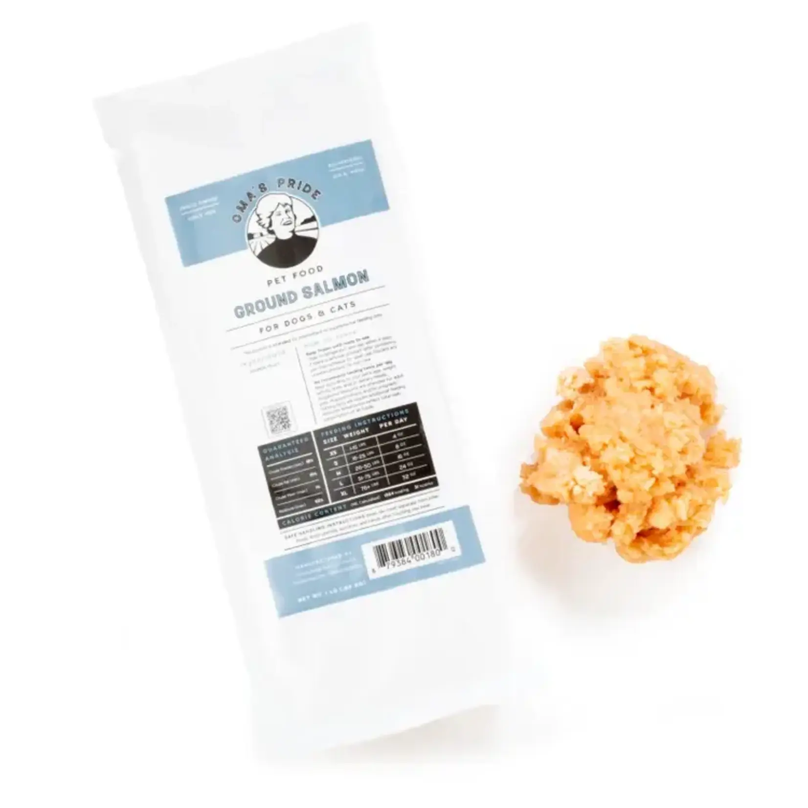 Oma's Pride Oma's Pride Frozen Raw Ground Salmon Dog & Cat Food 1#