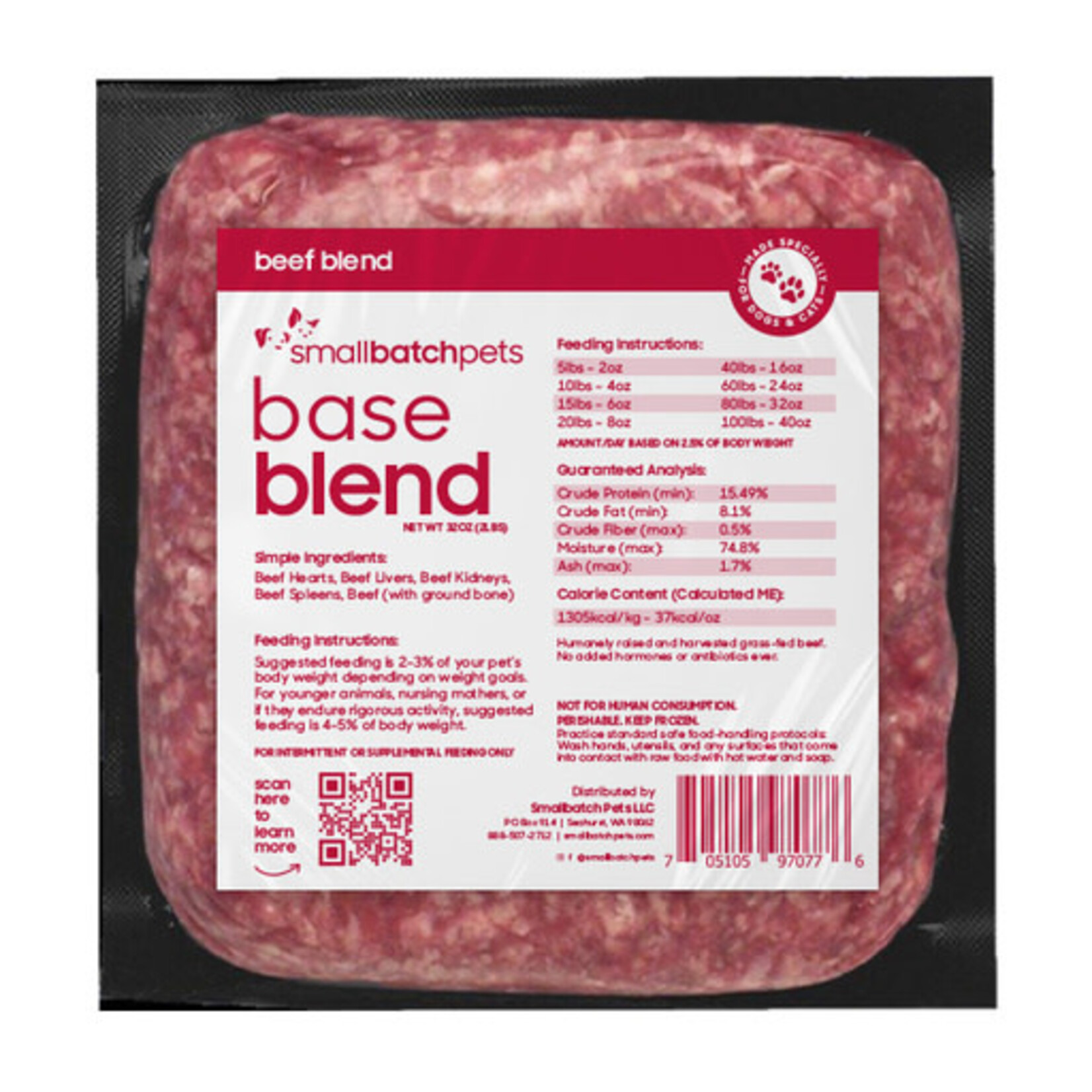 Smallbatch SMALL BATCH Frozen Beef Base Blend 2#