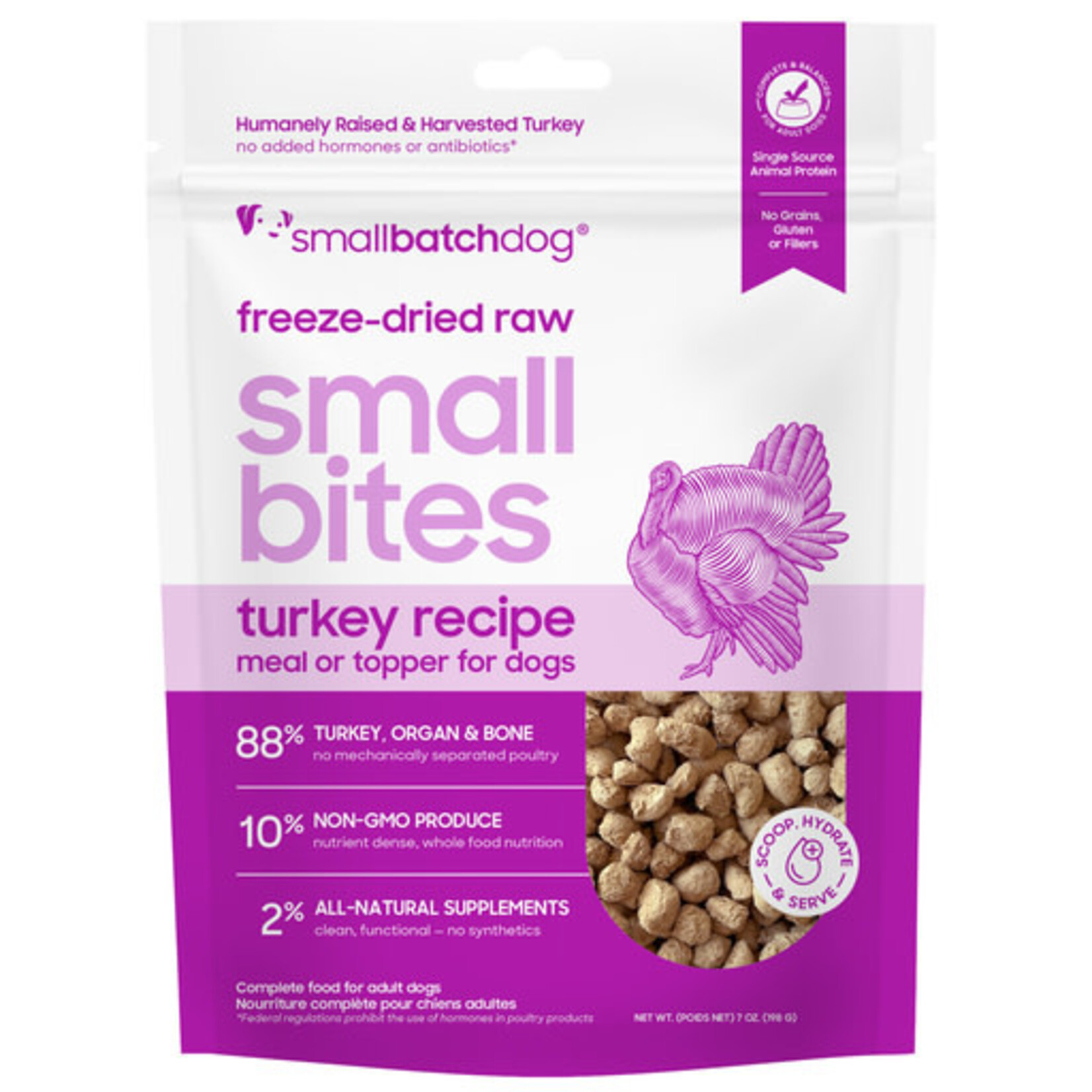 Smallbatch Smallbatch Dog Freeze-Dried Turkey Small Bites 7 oz