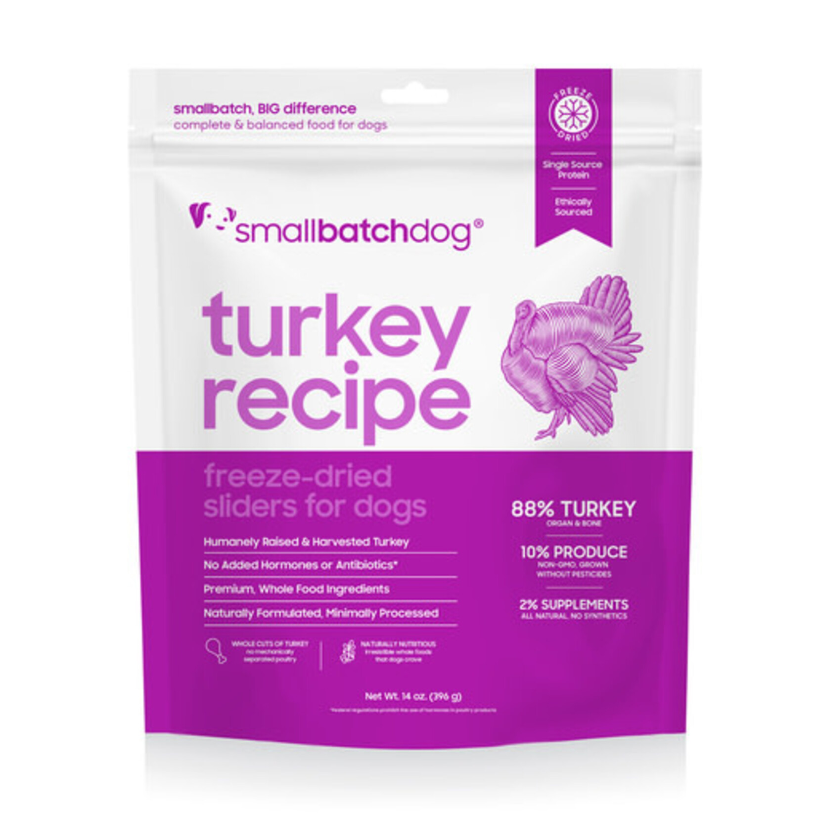 Smallbatch Smallbatch Dog Freeze-Dried Turkey Sliders Grain-Free 14 oz