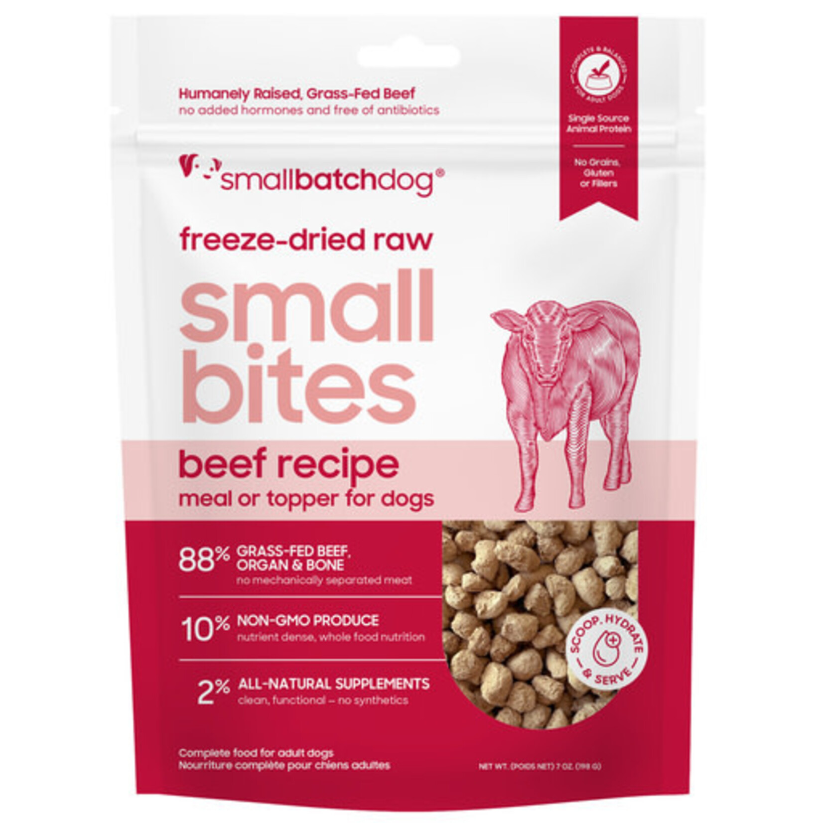 Smallbatch Smallbatch Dog Freeze-Dried Raw Beef Small Bites 7 oz