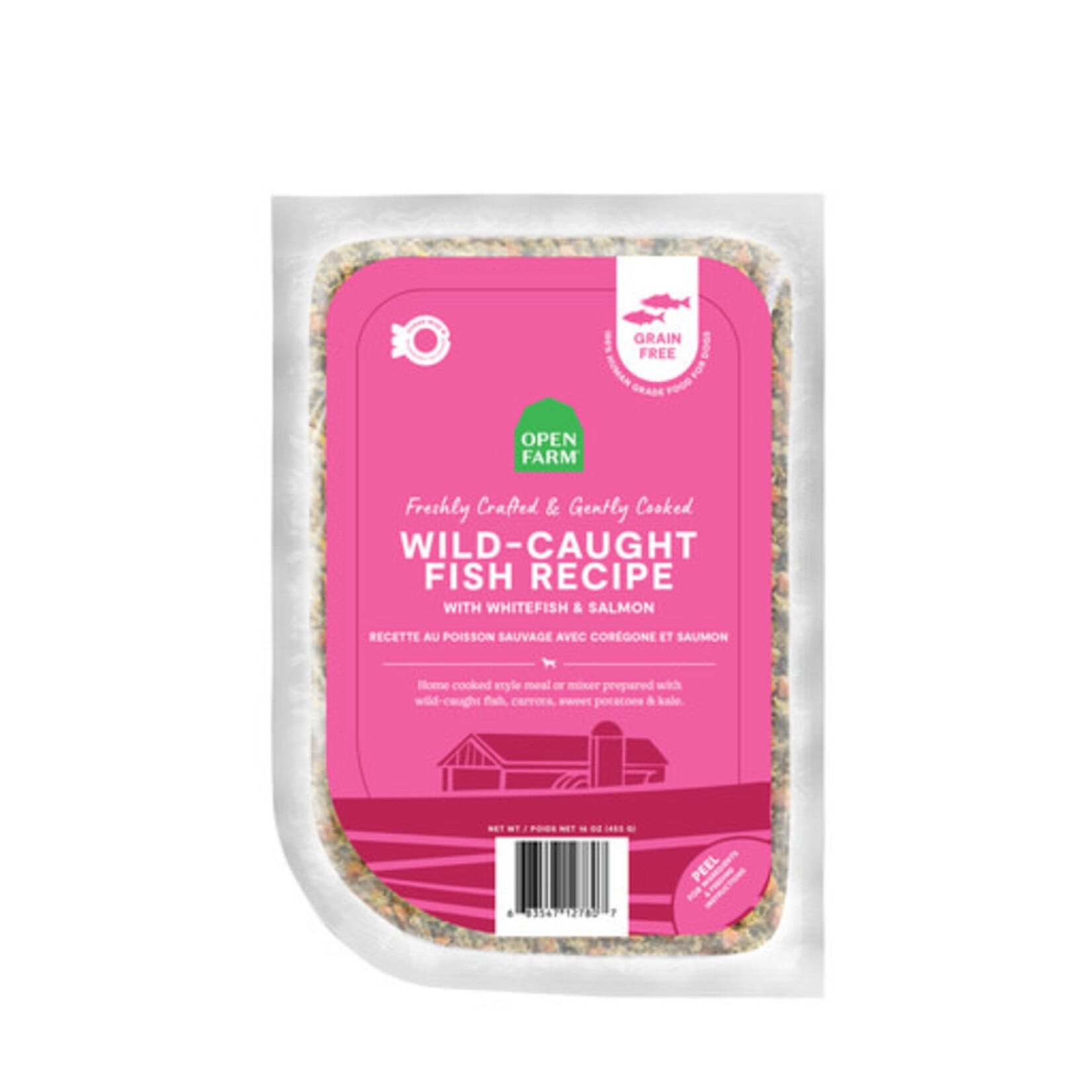 Open Farm Open Farm Frozen Gently Cooked Wild Caught Fish Dog Food 16 oz