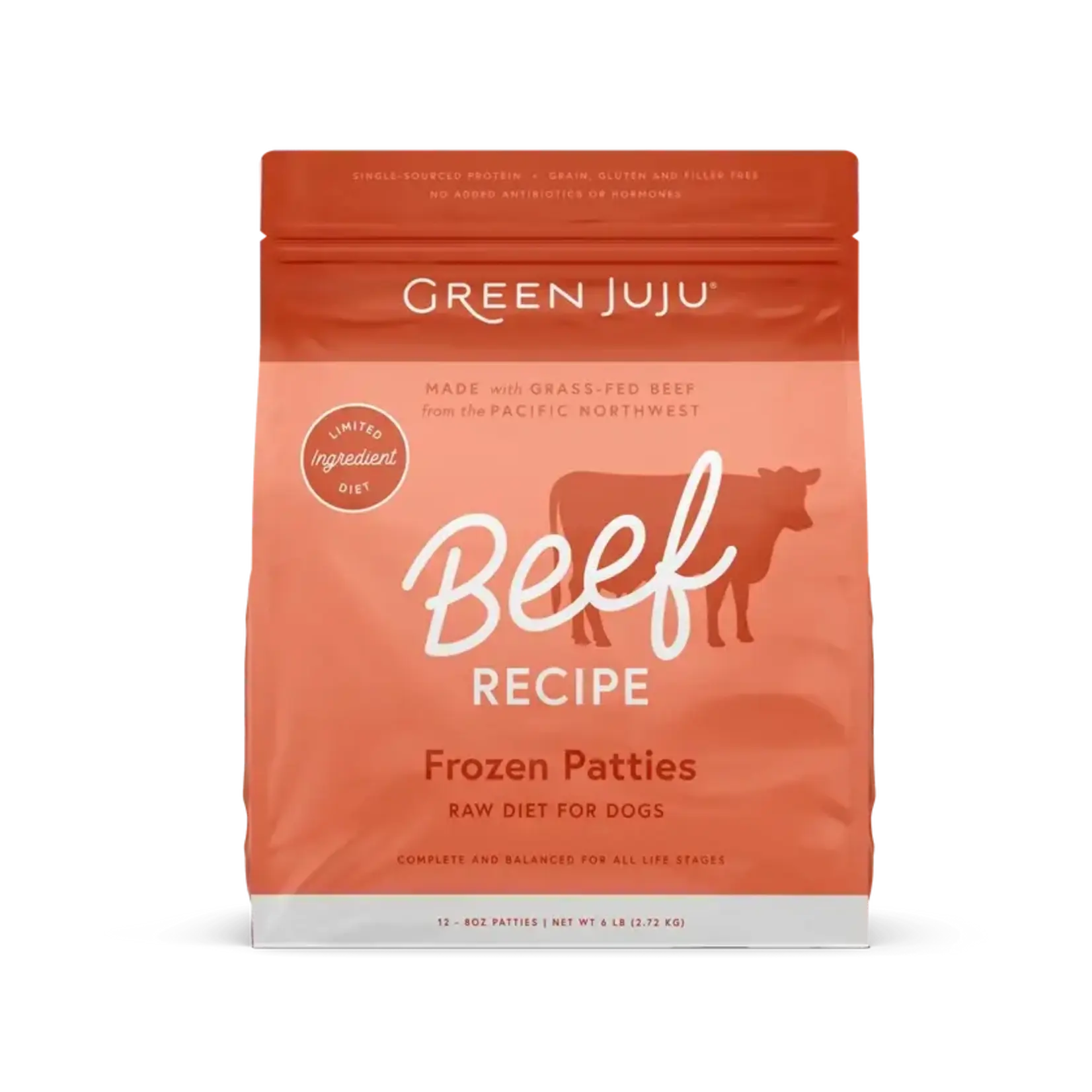 Green Juju Green Juju Frozen Raw Grass-Fed Beef Patties 6#