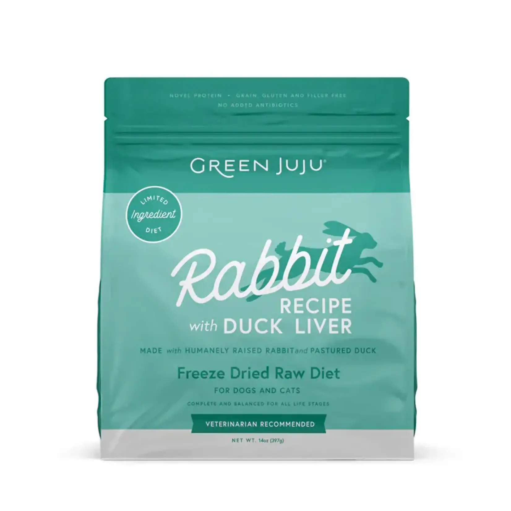 Green Juju Green Juju Freeze Dried Rabbit with Duck Liver Diet 14 oz