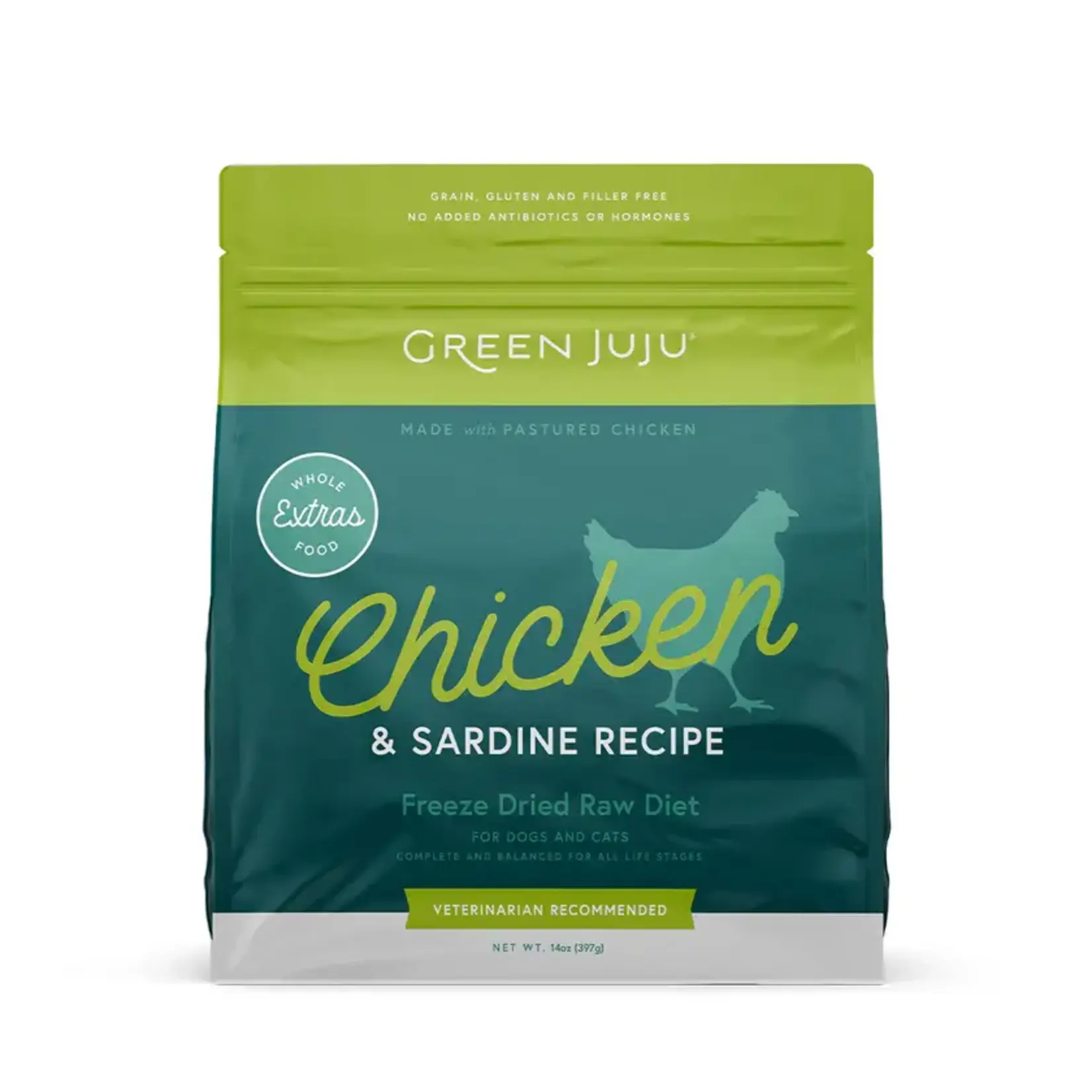 Green Juju Green Juju Freeze Dried Extras Chicken & Sardine 14 oz