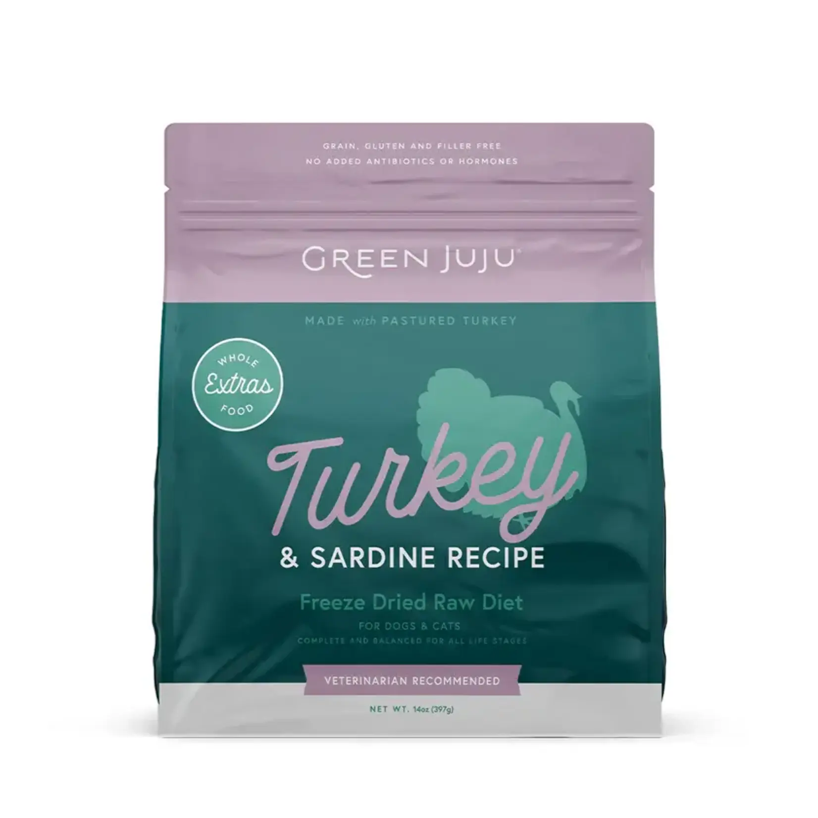 Green Juju Green Juju Freeze Dried Extras Turkey & Sardine 14 oz