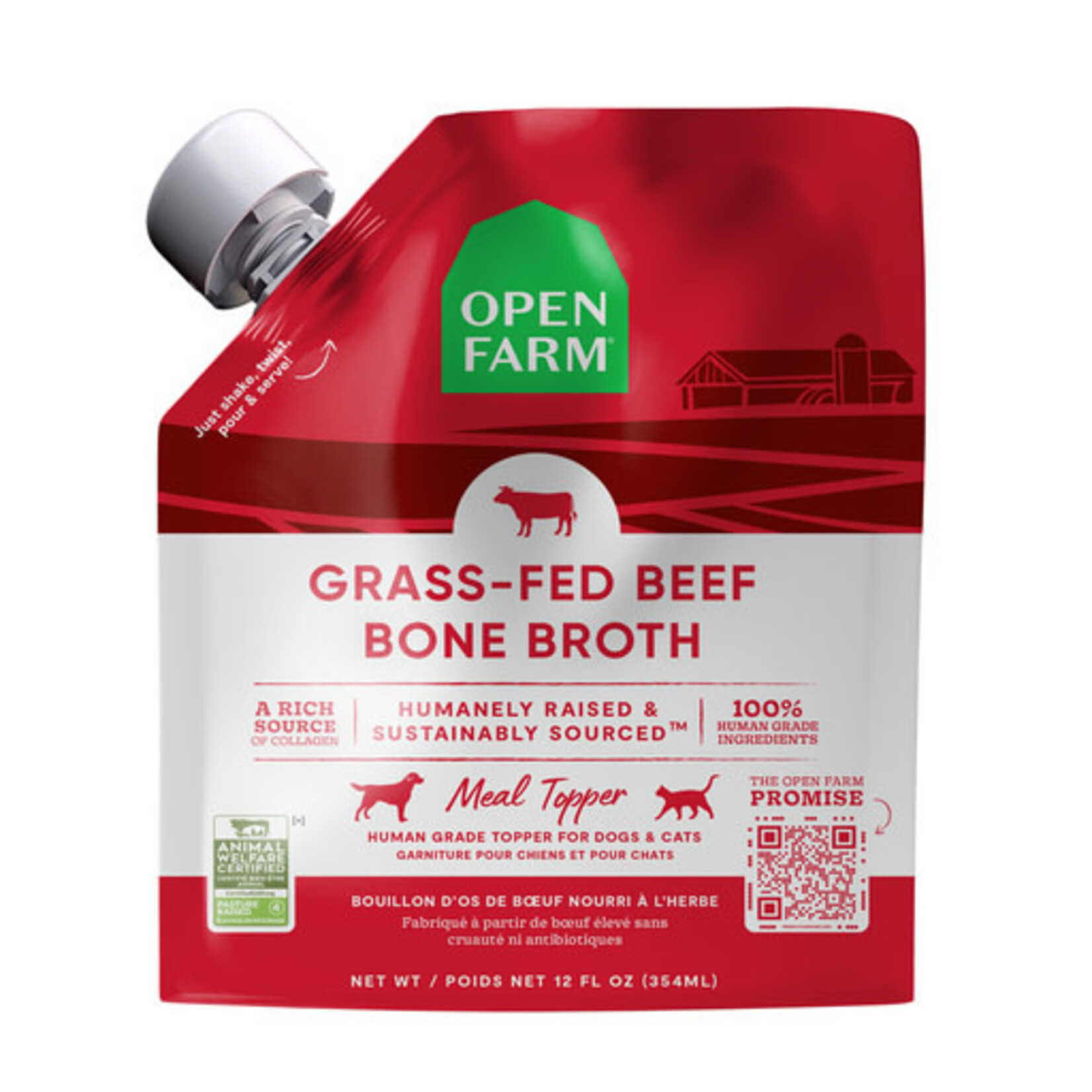 Open Farm Open Farm Grass Fed Beef Bone Broth 33.8 oz