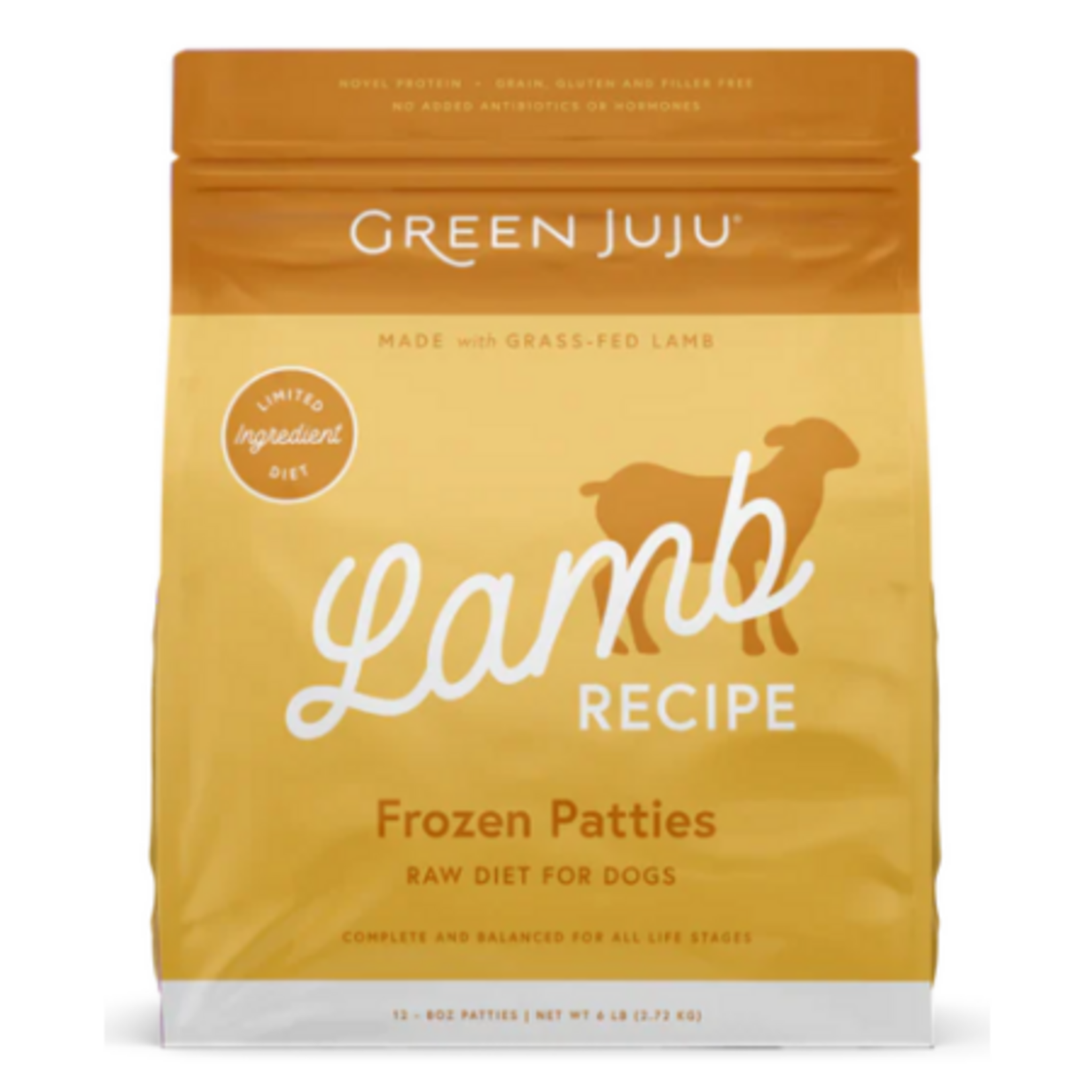 Green Juju Green Juju Frozen Raw Grass-Fed Lamb Patties 6#