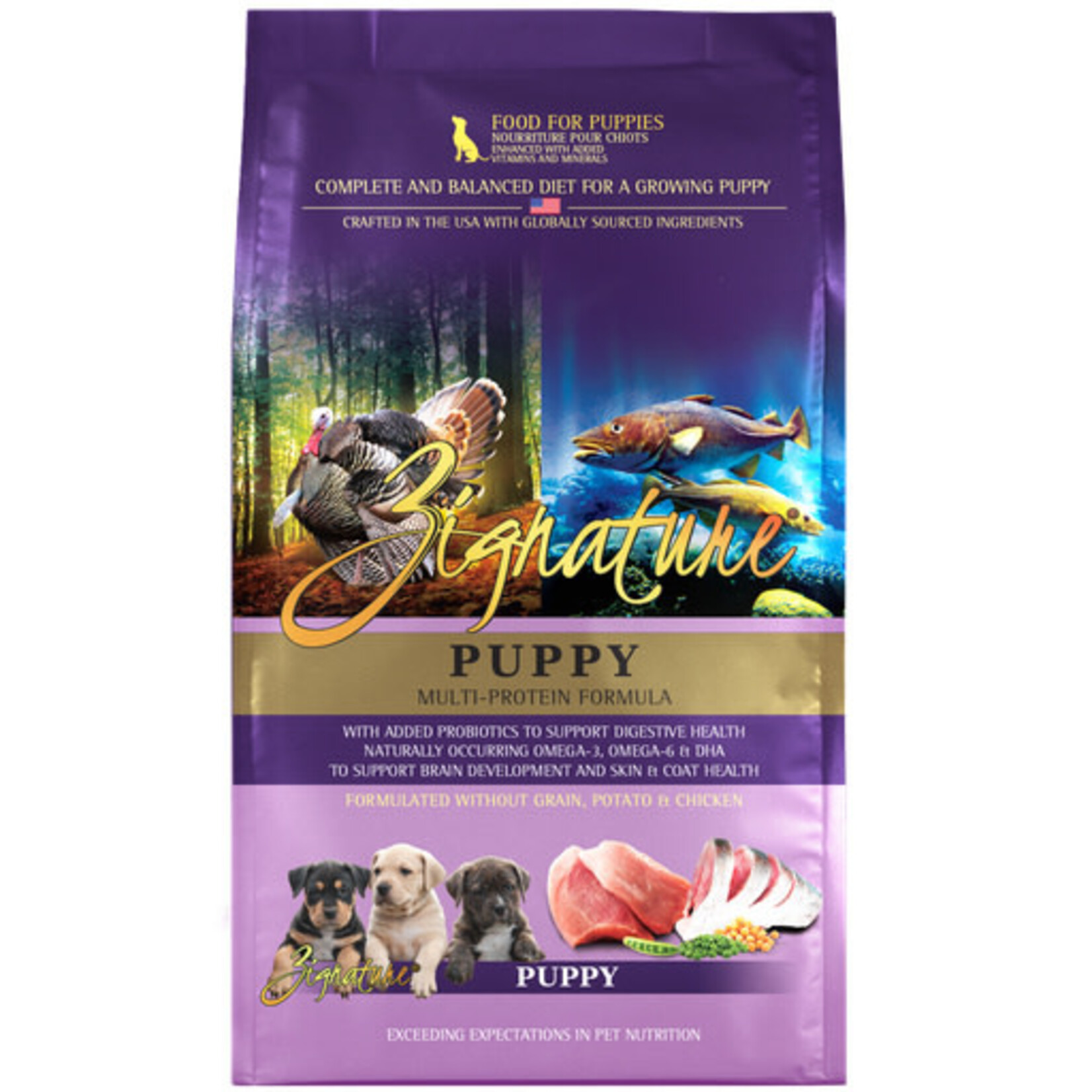 Zignature Zignature Puppy Multi-Protein Formula Turkey Whitefish Dry Dog Food 4#