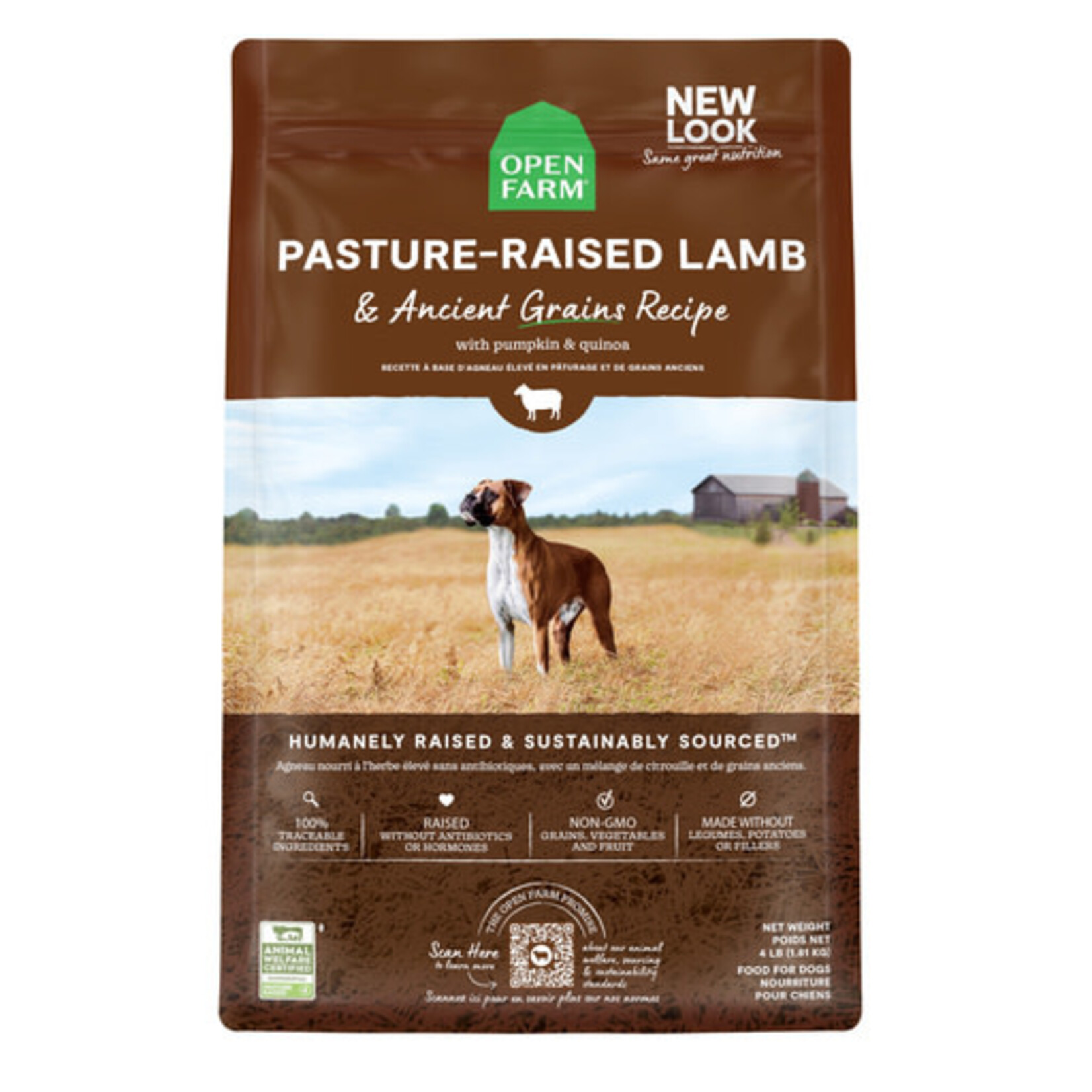 Open Farm Open Farm Pasture-Raised Lamb and Ancient Grains Dry Dog Food 22#