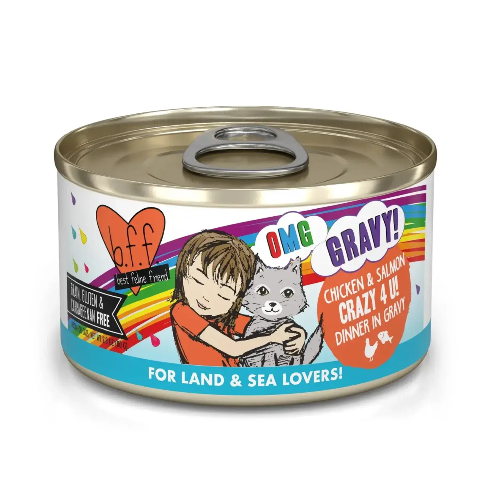 Weruva Weruva BFF OMG Chicken & Salmon Crazy 4 U! Cat Can 2.8oz