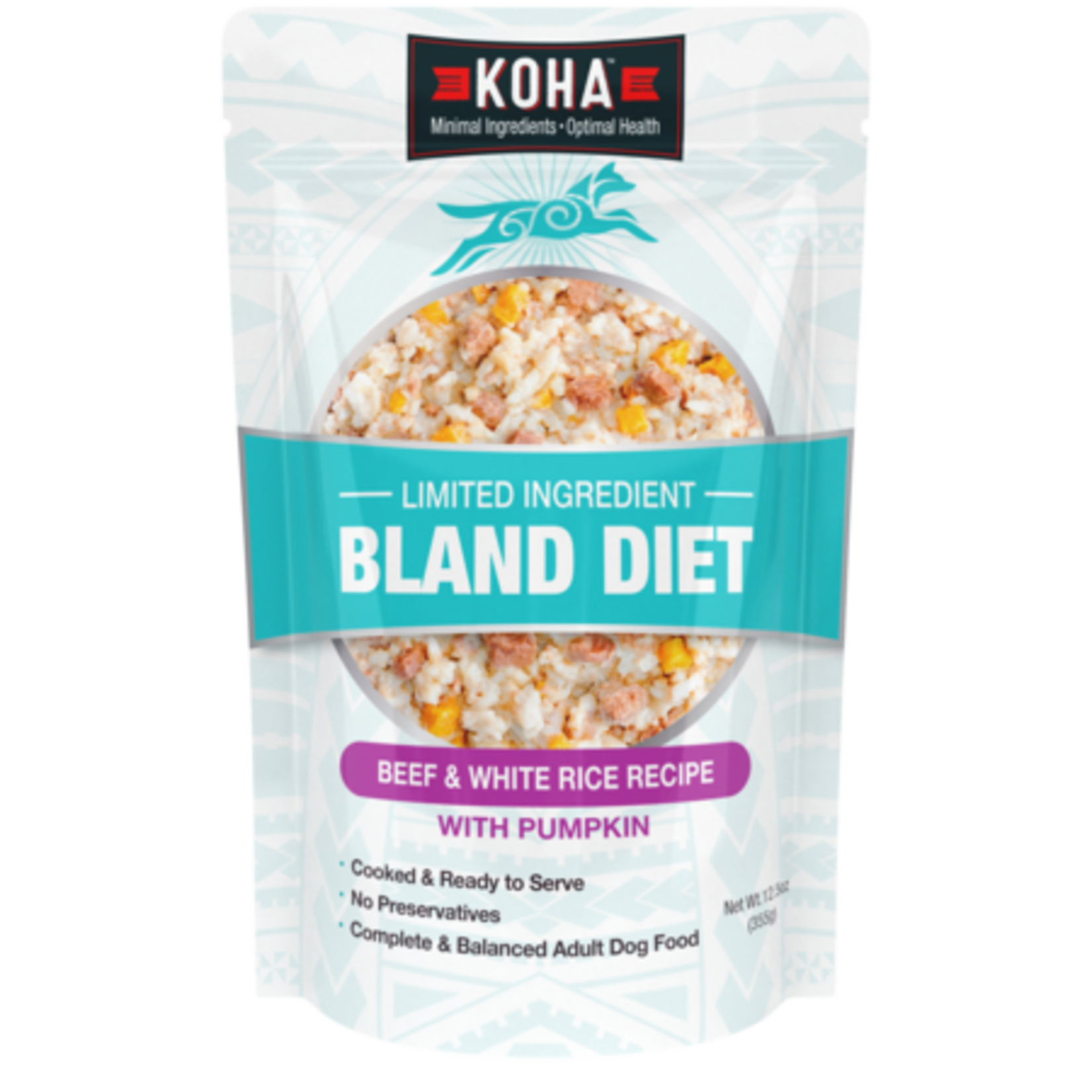 Koha KOHA Limited Ingredient Bland Diet Sensitive Stomach Beef & White Rice Wet Dog Food 12.5 oz