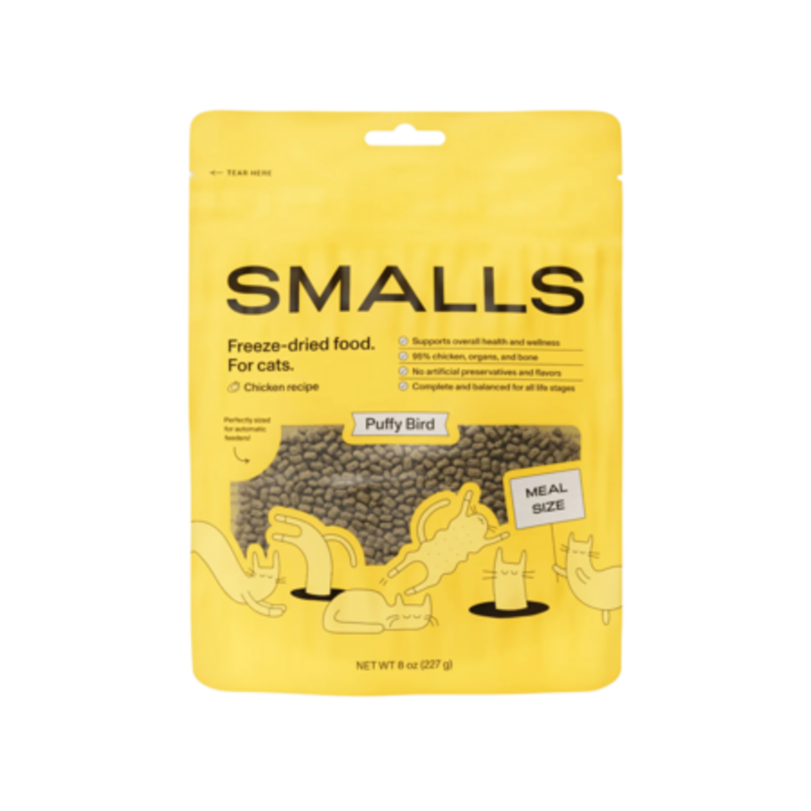 Smalls Smalls Freeze-Dried Chicken Puffy Bird Cat Food 8 oz