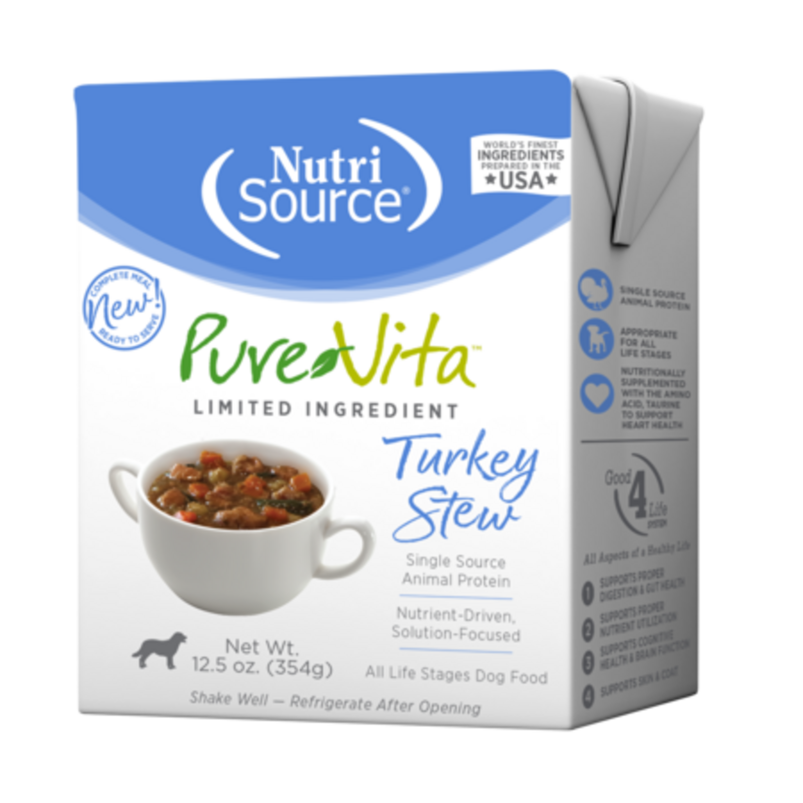 Pure Vita Pure Vita Limited Ingredient Turkey Stew Tetrapak Wet Dog Food 12.5 oz