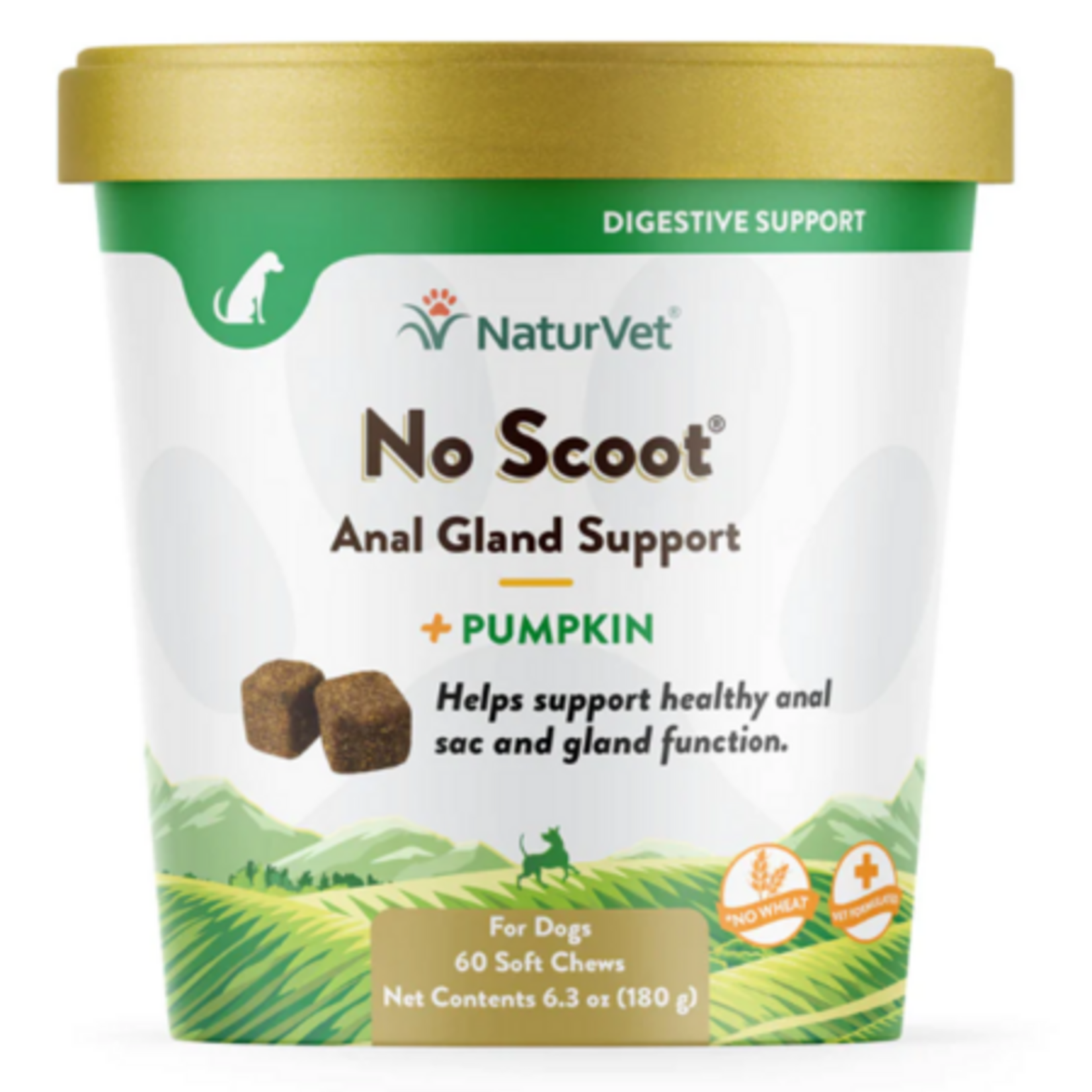Naturvet NaturVet No Scoot Anal Gland Support with Pumpkin Soft Chews 60 Count