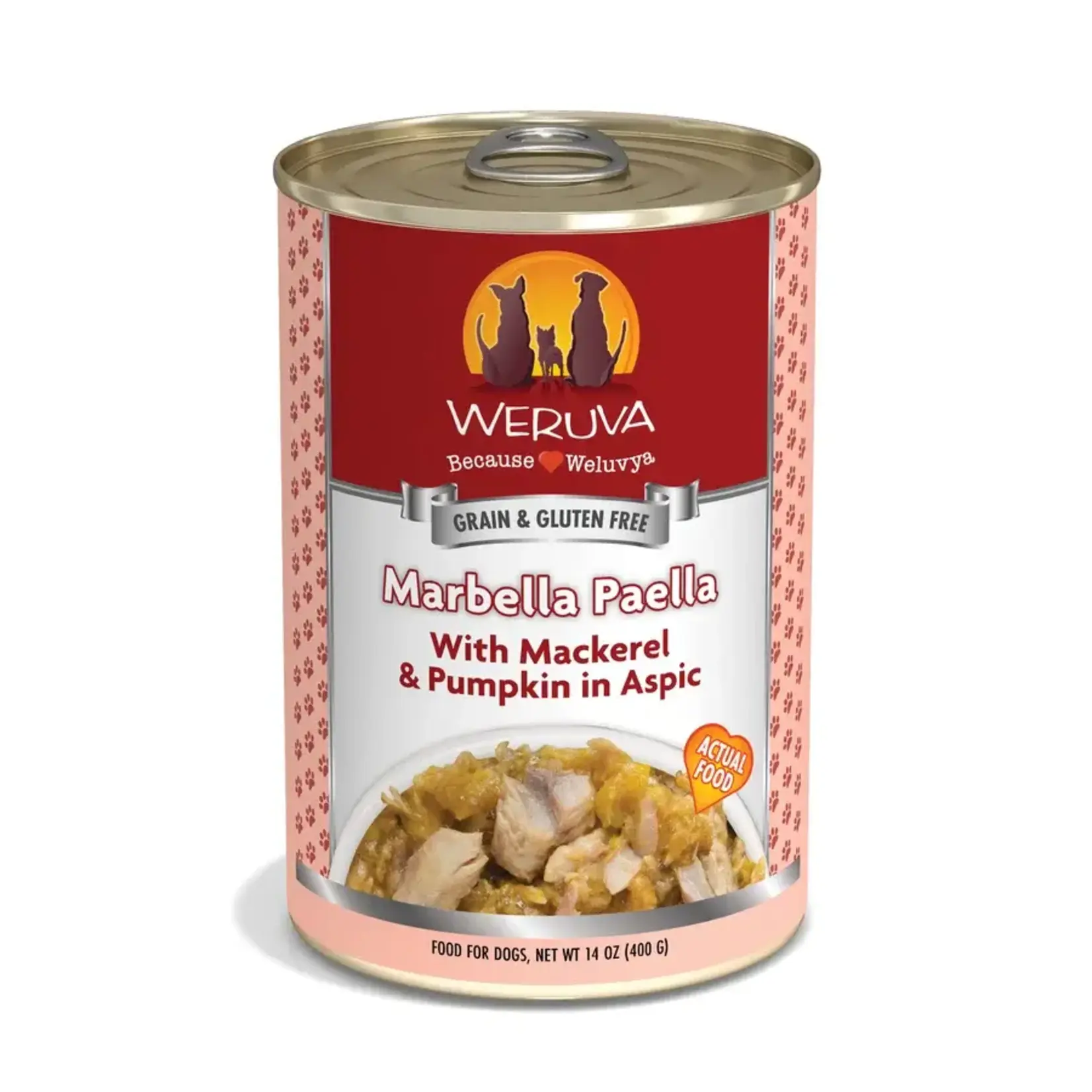 Weruva Weruva Marbella Paella Mackerel & Pumpkin in Aspic Wet Dog Food 14oz
