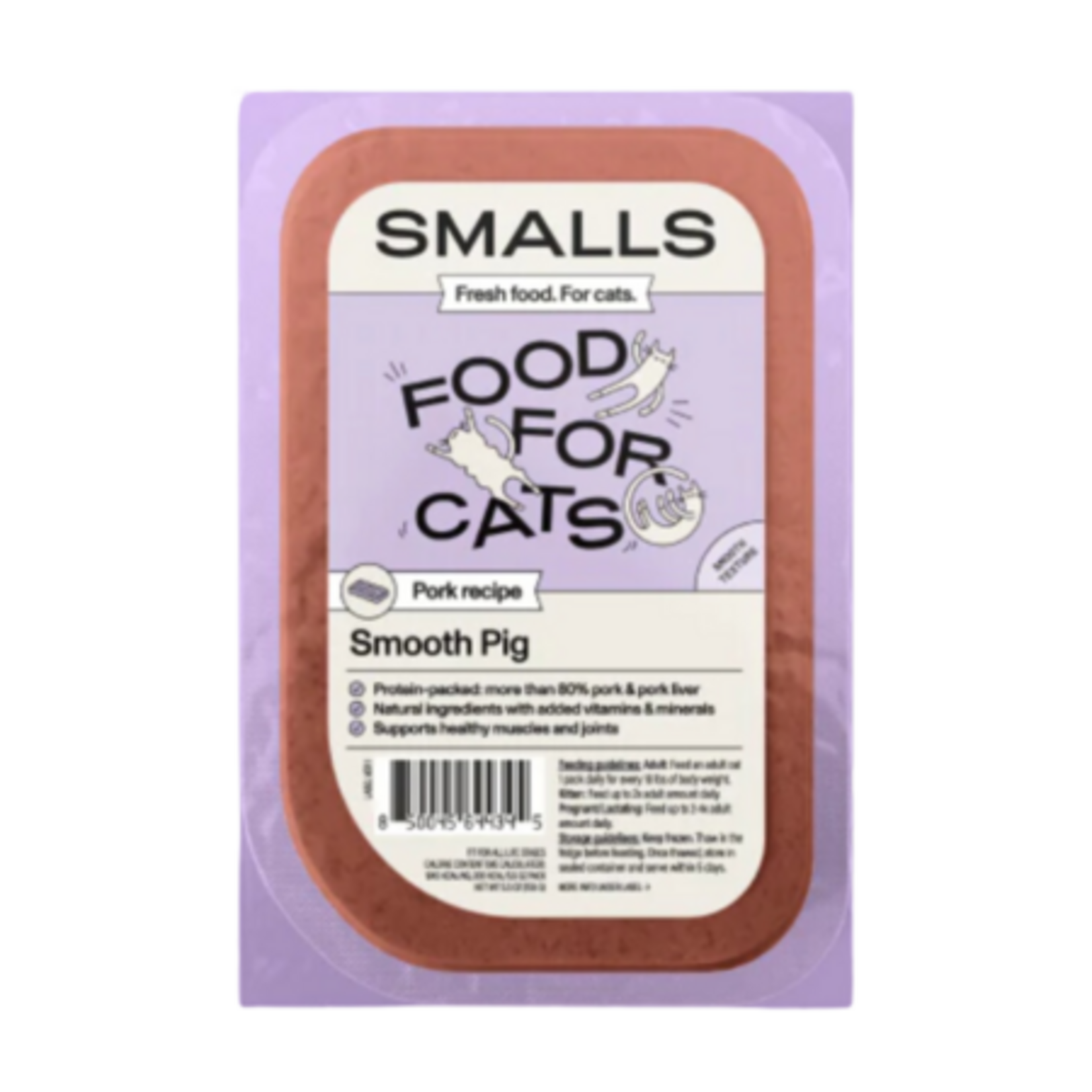 Smalls Smalls Frozen Gently Cooked Pork Recipe 'Smooth Pig' Cat Food 5.5 oz