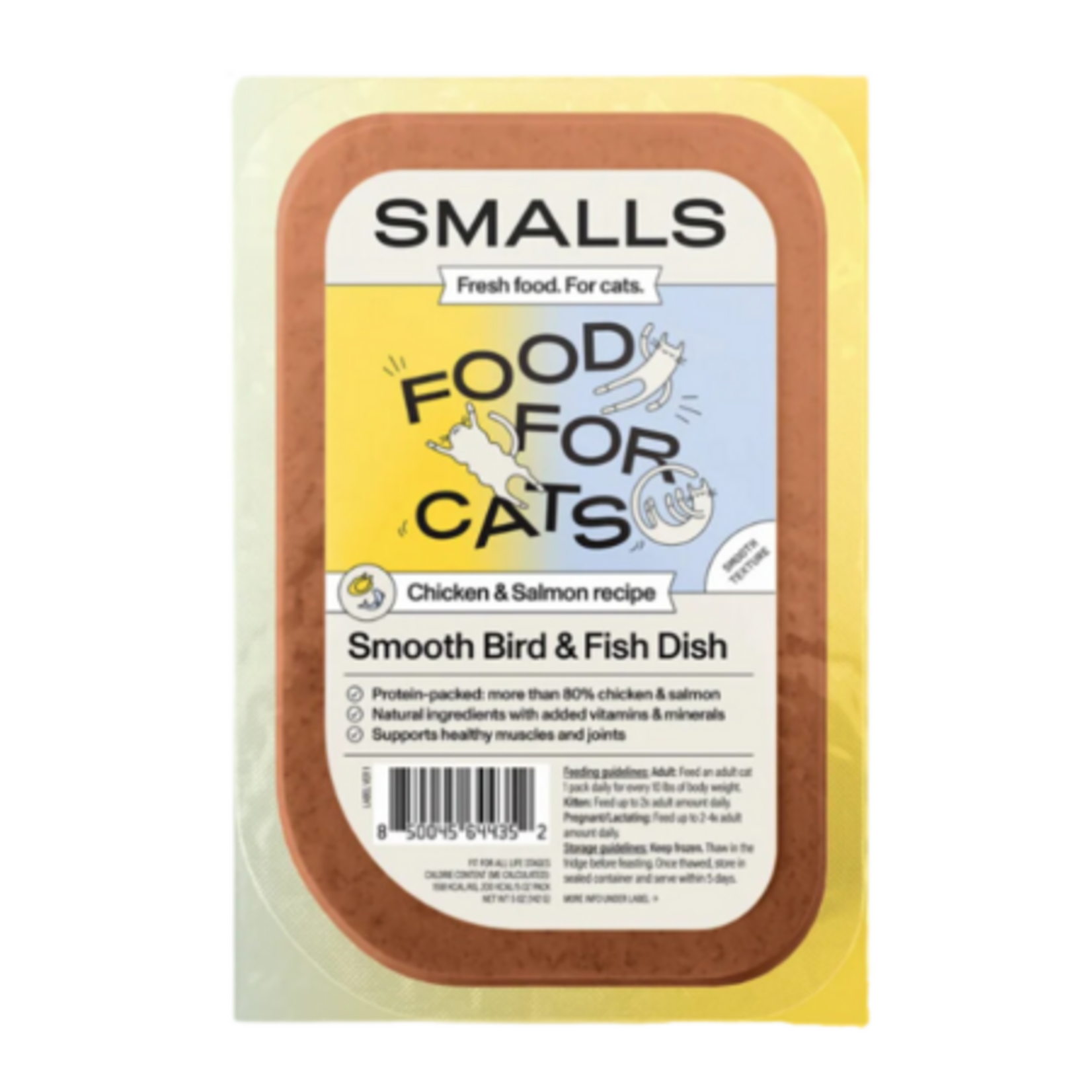 Smalls Smalls Frozen Gently Cooked Chicken & Salmon 'Smooth Bird & Fish' Cat Food 5 oz