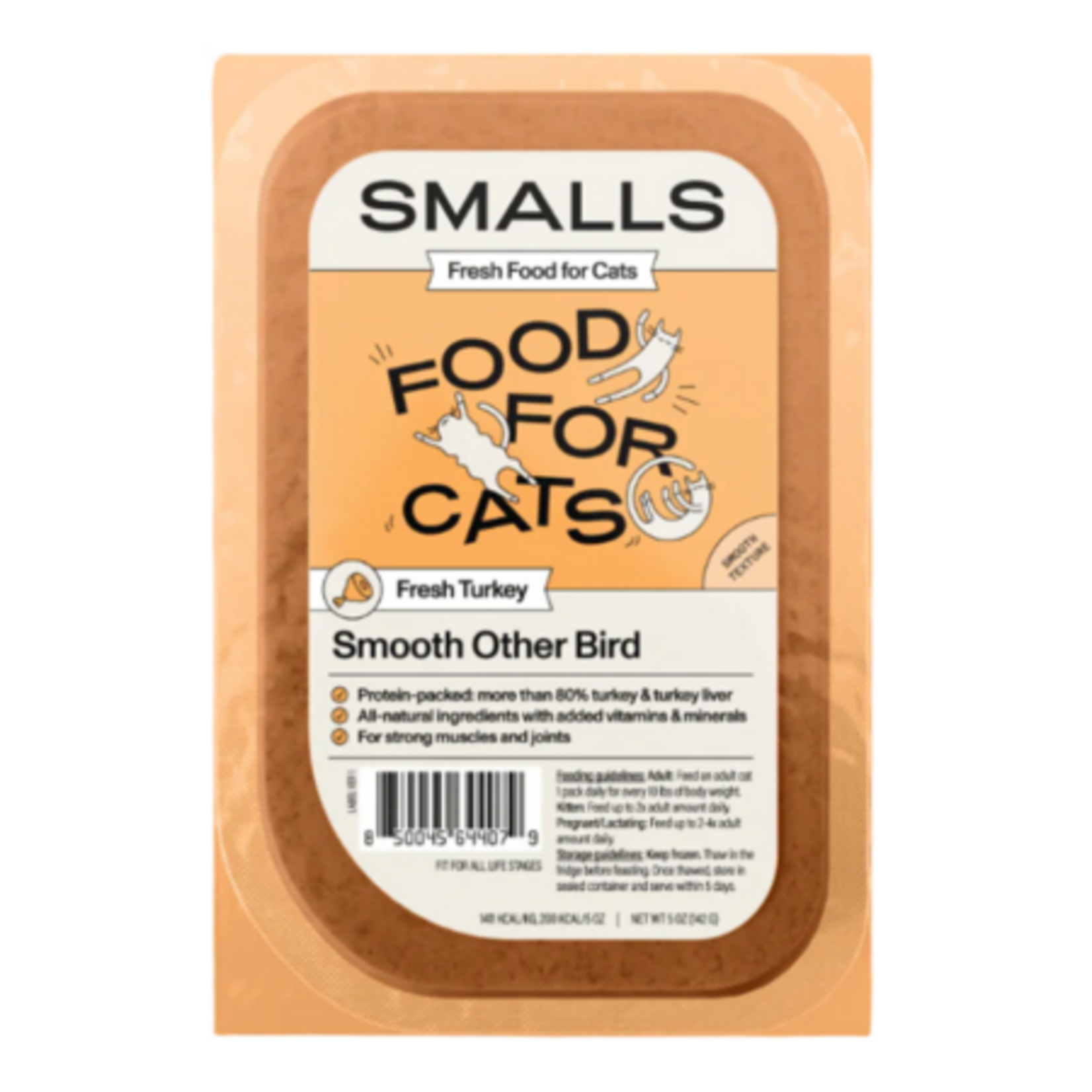 Smalls Smalls Frozen Gently Cooked Fresh Turkey 'Smooth Other Bird' Cat Food 5 oz