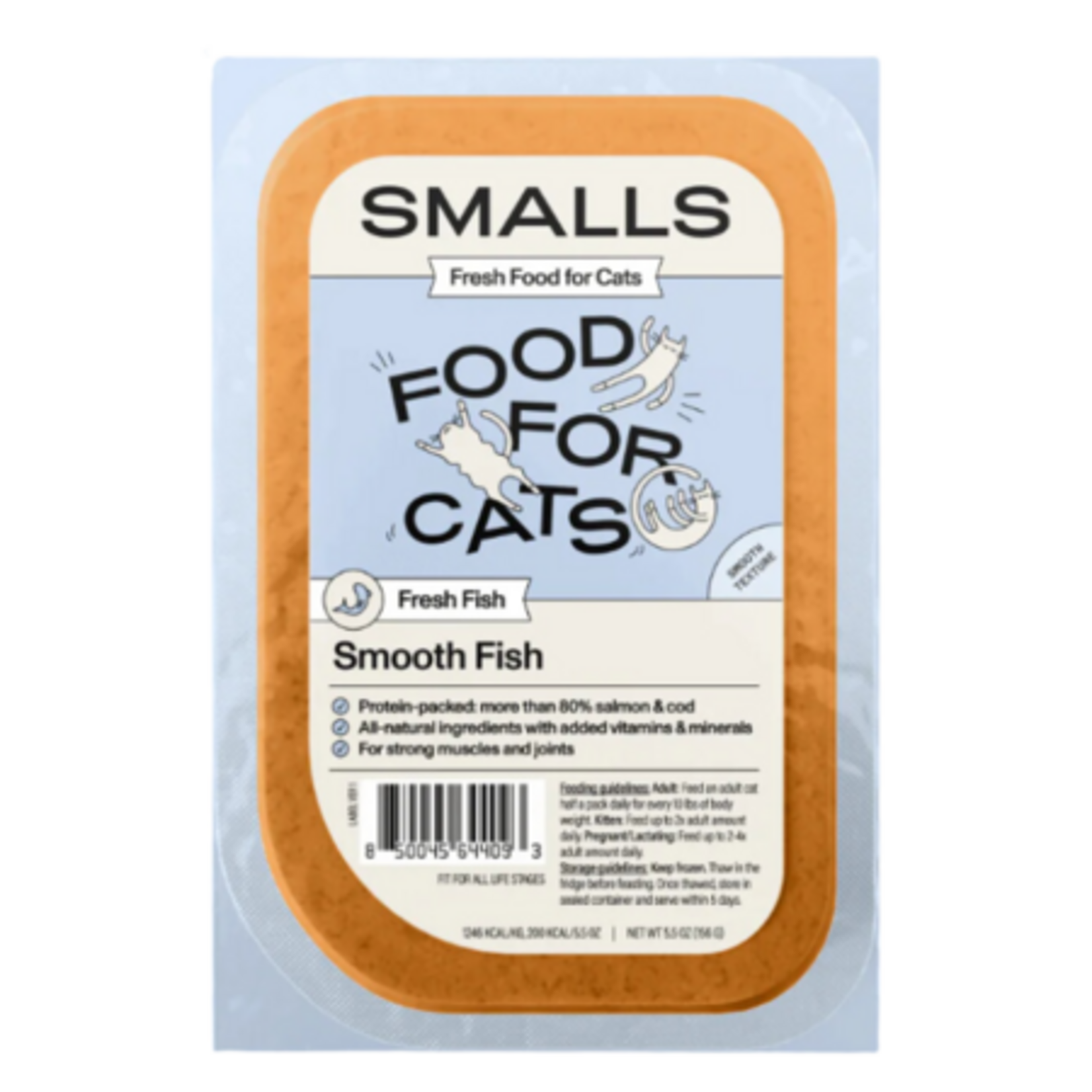 Smalls Smalls Frozen Gently Cooked Fresh Fish 'Smooth Fish' Cat Food 5.5 oz