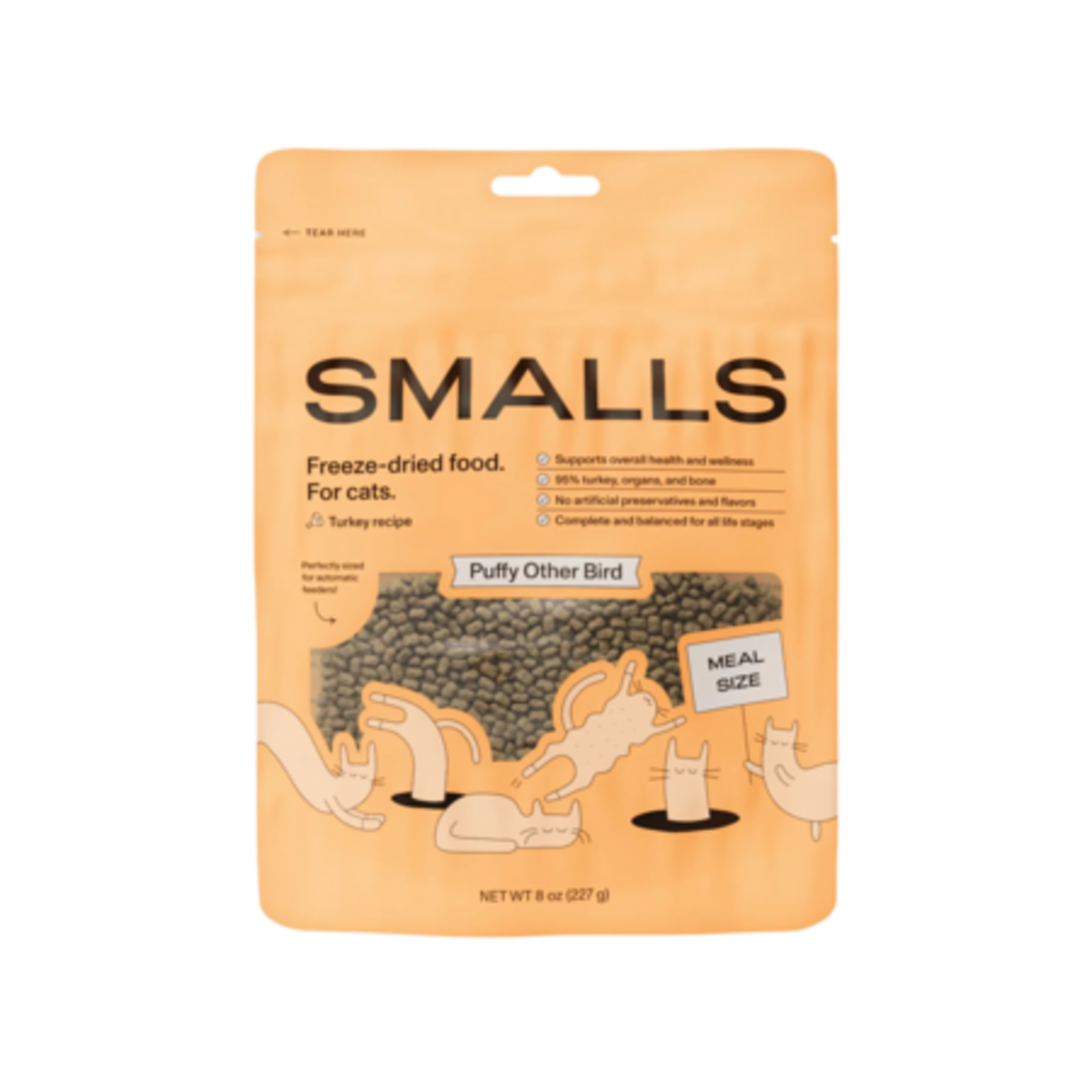 Smalls Smalls Freeze-Dried Turkey Recipe 'Puffy Other Bird' Cat Food 8 oz