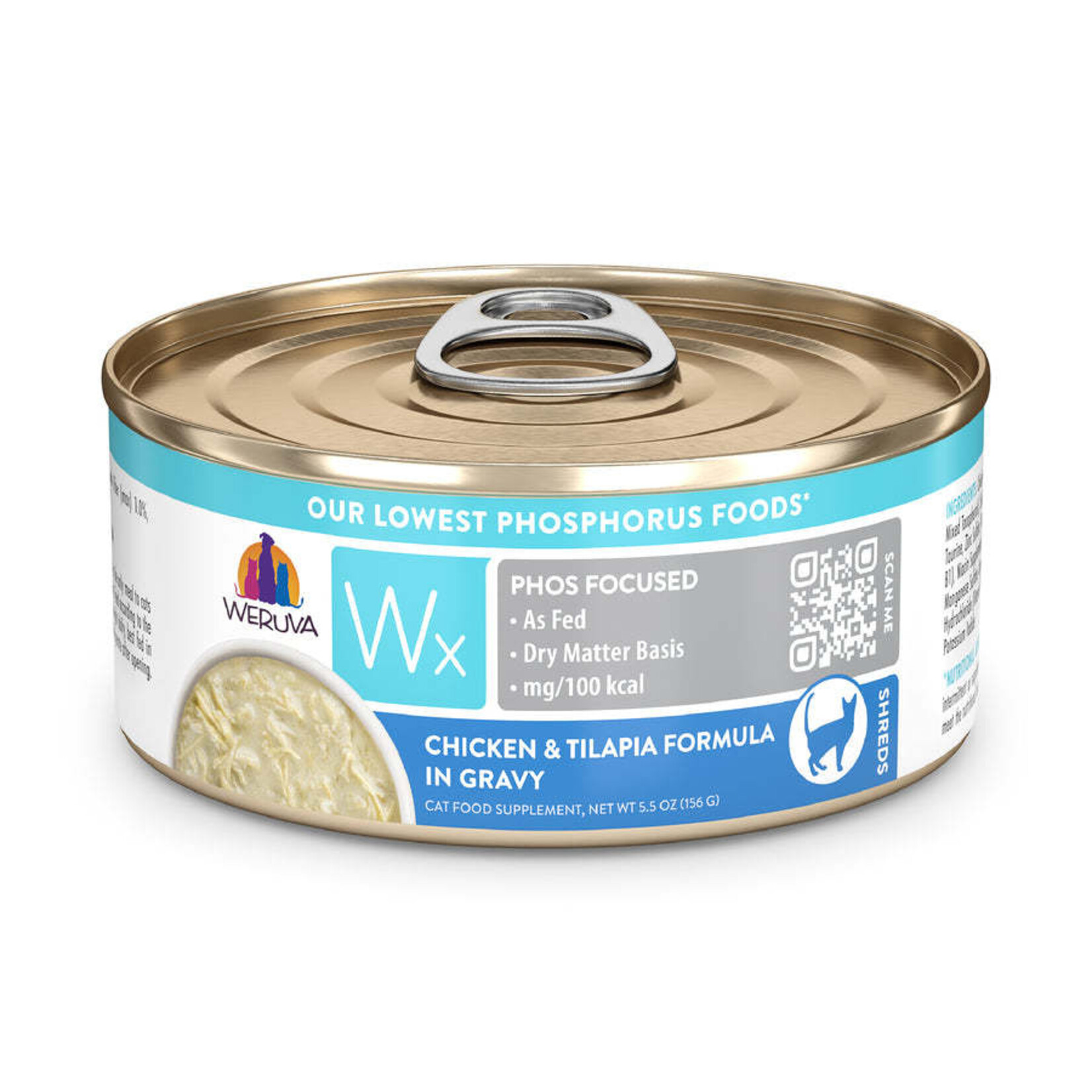 Weruva Weruva Wx Phos Focused Chicken & Tilapia Formula in Gravy Wet Cat Food 5.5 oz