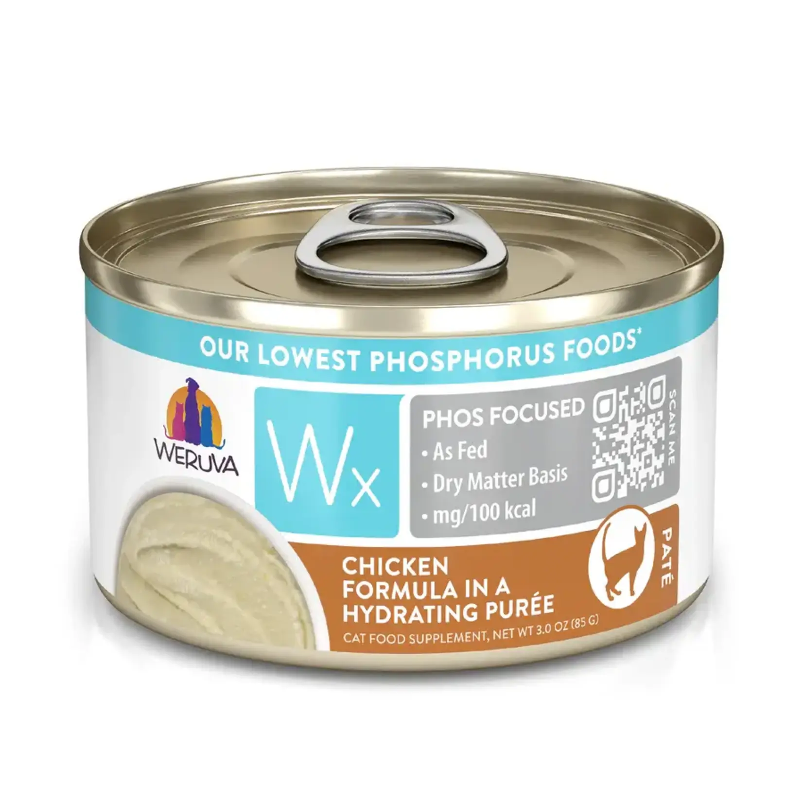 Weruva Weruva Wx Phos Focused Chicken Formula in a Hydrating Purée Wet Cat Food 3 oz