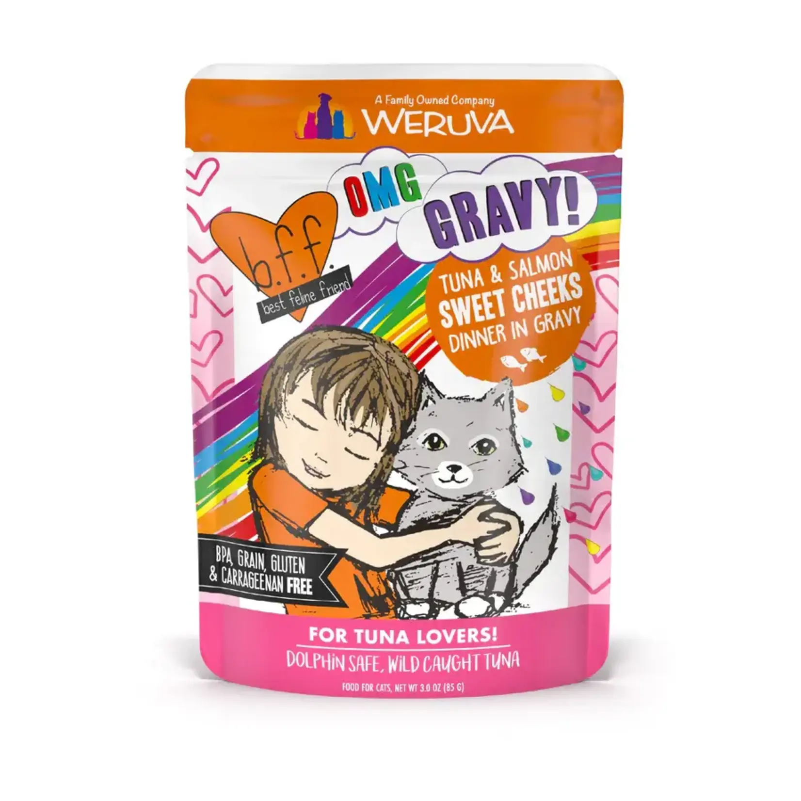Weruva Weruva BFF OMG Tuna & Salmon Sweet Cheeks Cat Pouch 3oz